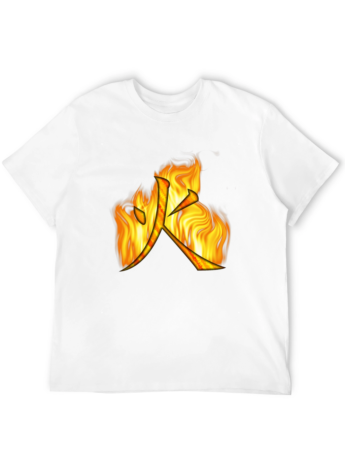 Fire Kanji Graphic Black T-Shirt