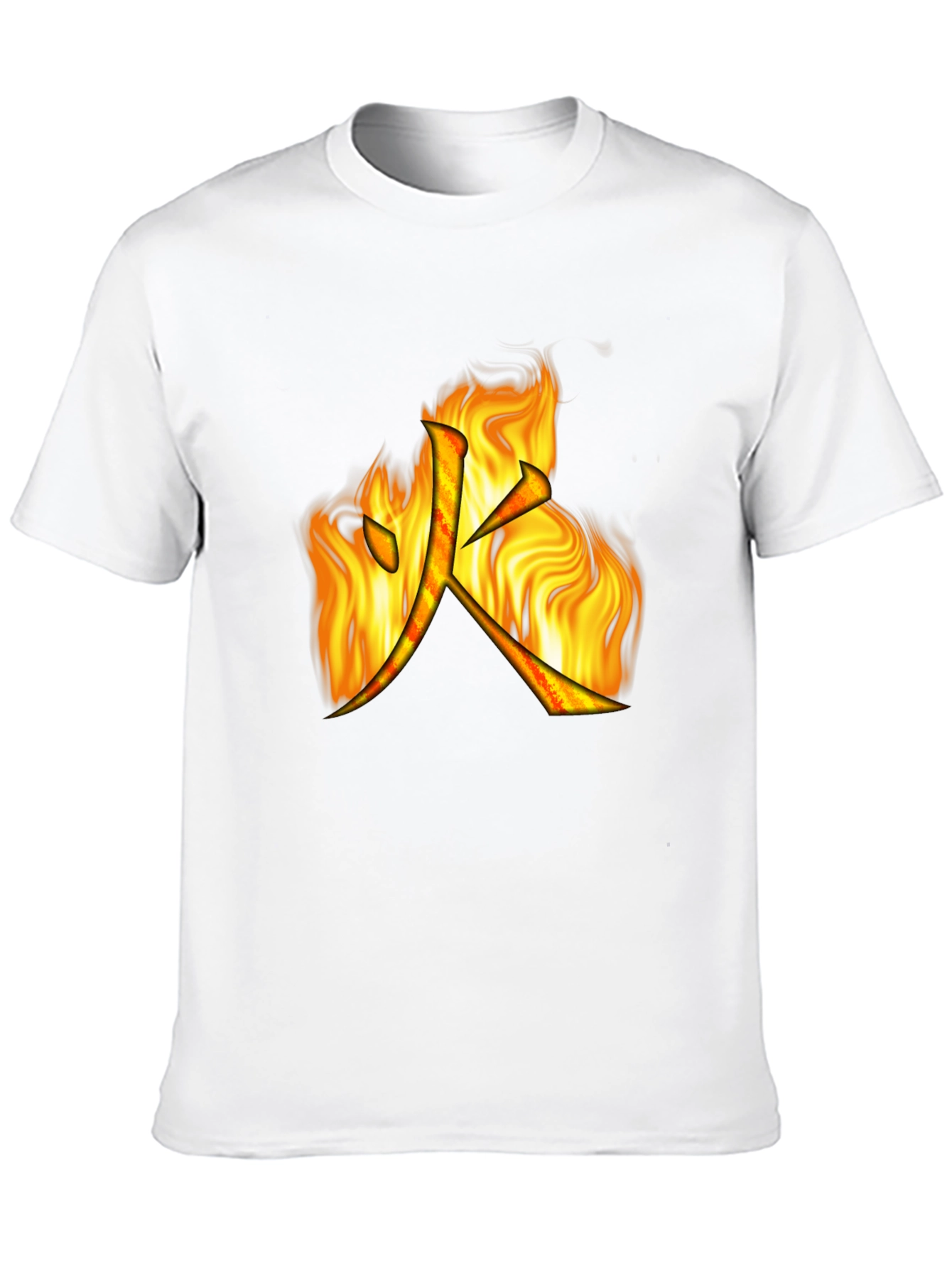 Fire Kanji Graphic Black T-Shirt