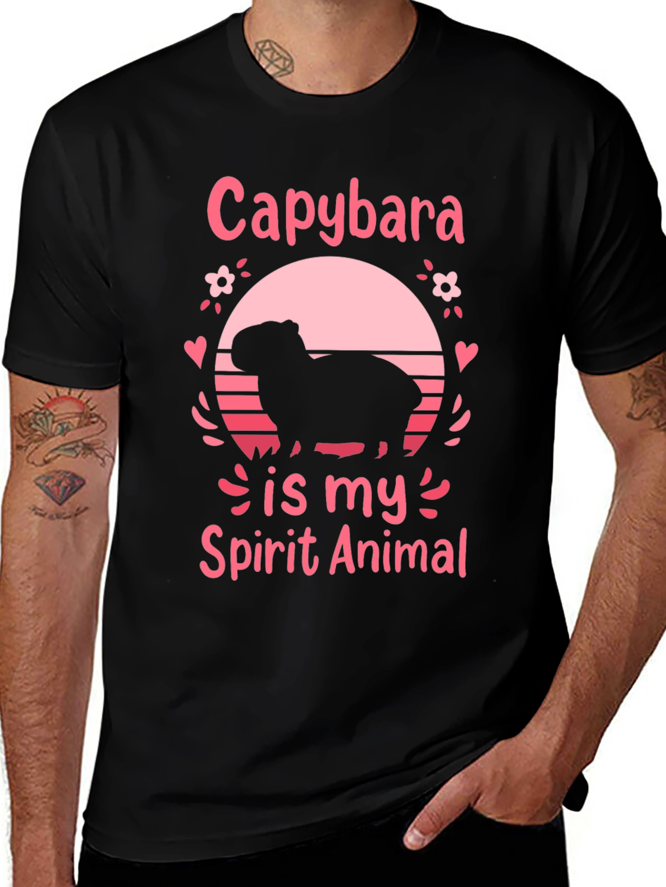 Capybara Spirit Animal Graphic T-Shirt