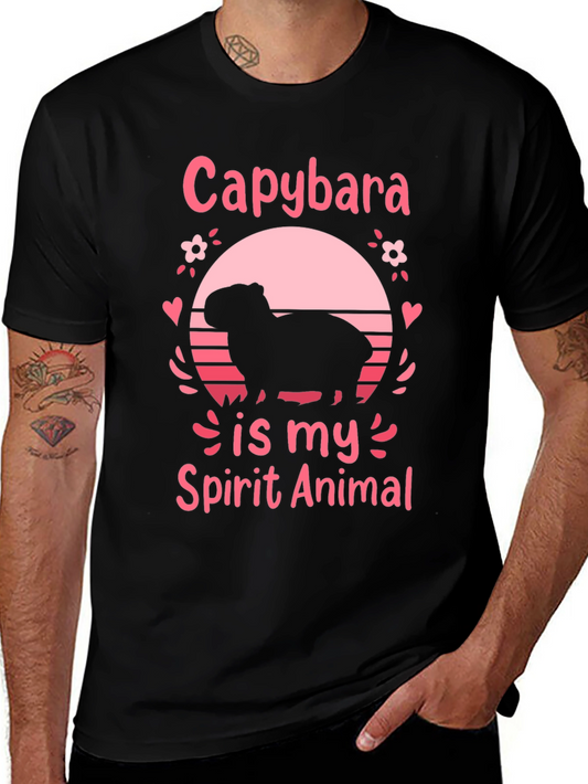 Capybara Spirit Animal Graphic T-Shirt