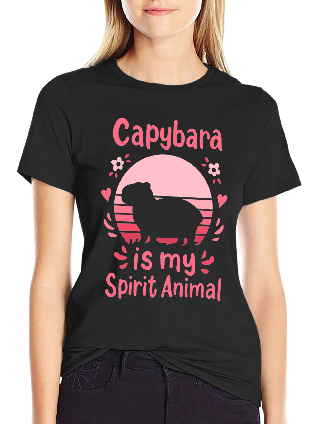 Capybara Spirit Animal Graphic T-Shirt