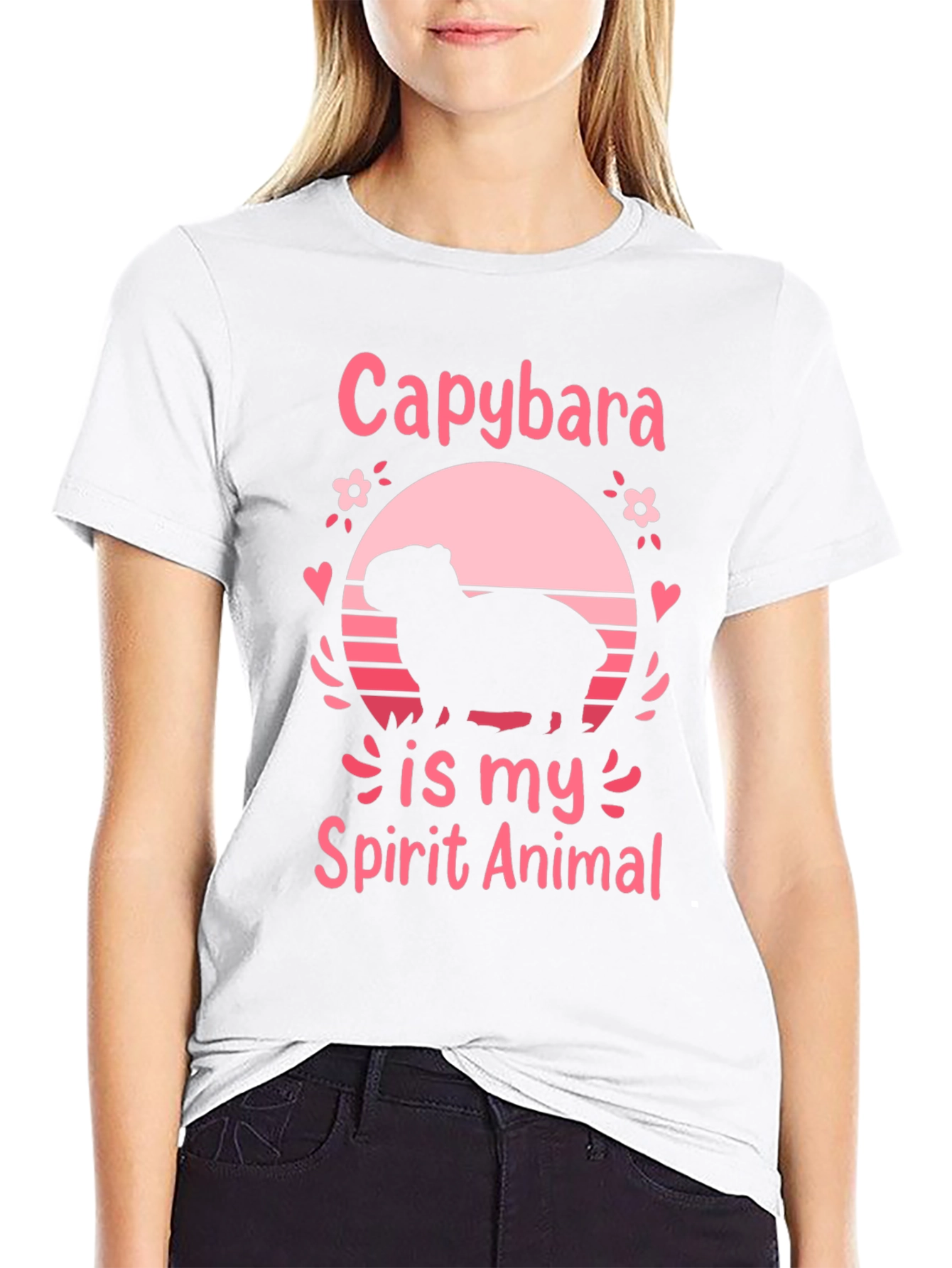 Capybara Spirit Animal Graphic T-Shirt