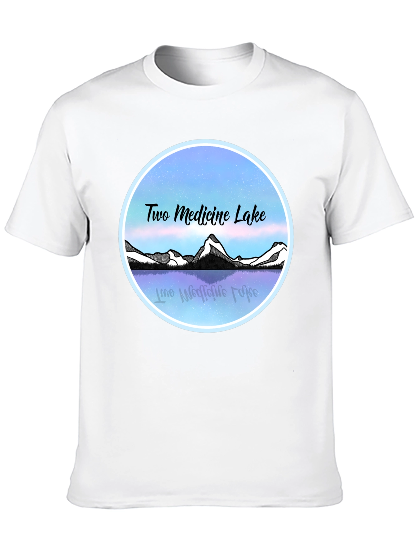 Two Medicine Lake T-Shirt Black Graphic Tee