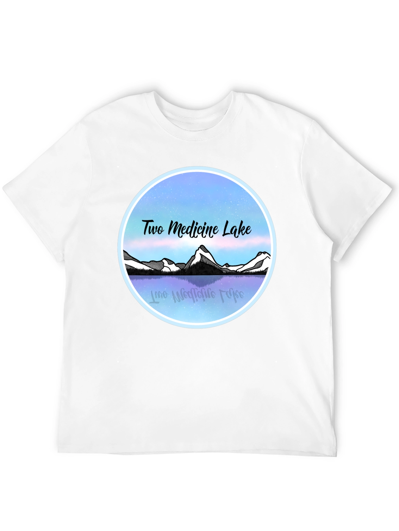 Two Medicine Lake T-Shirt Black Graphic Tee
