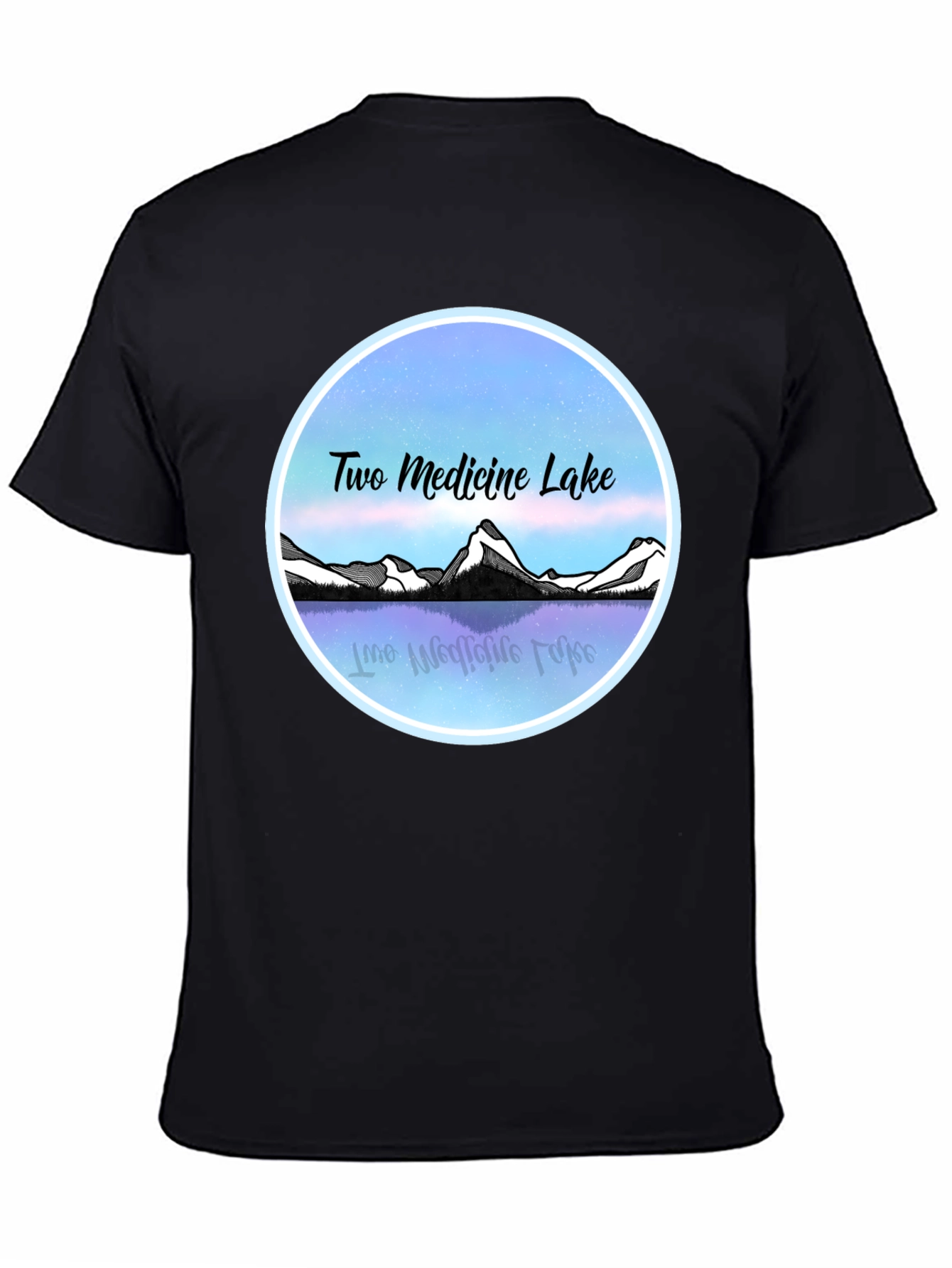 Two Medicine Lake T-Shirt Black Graphic Tee