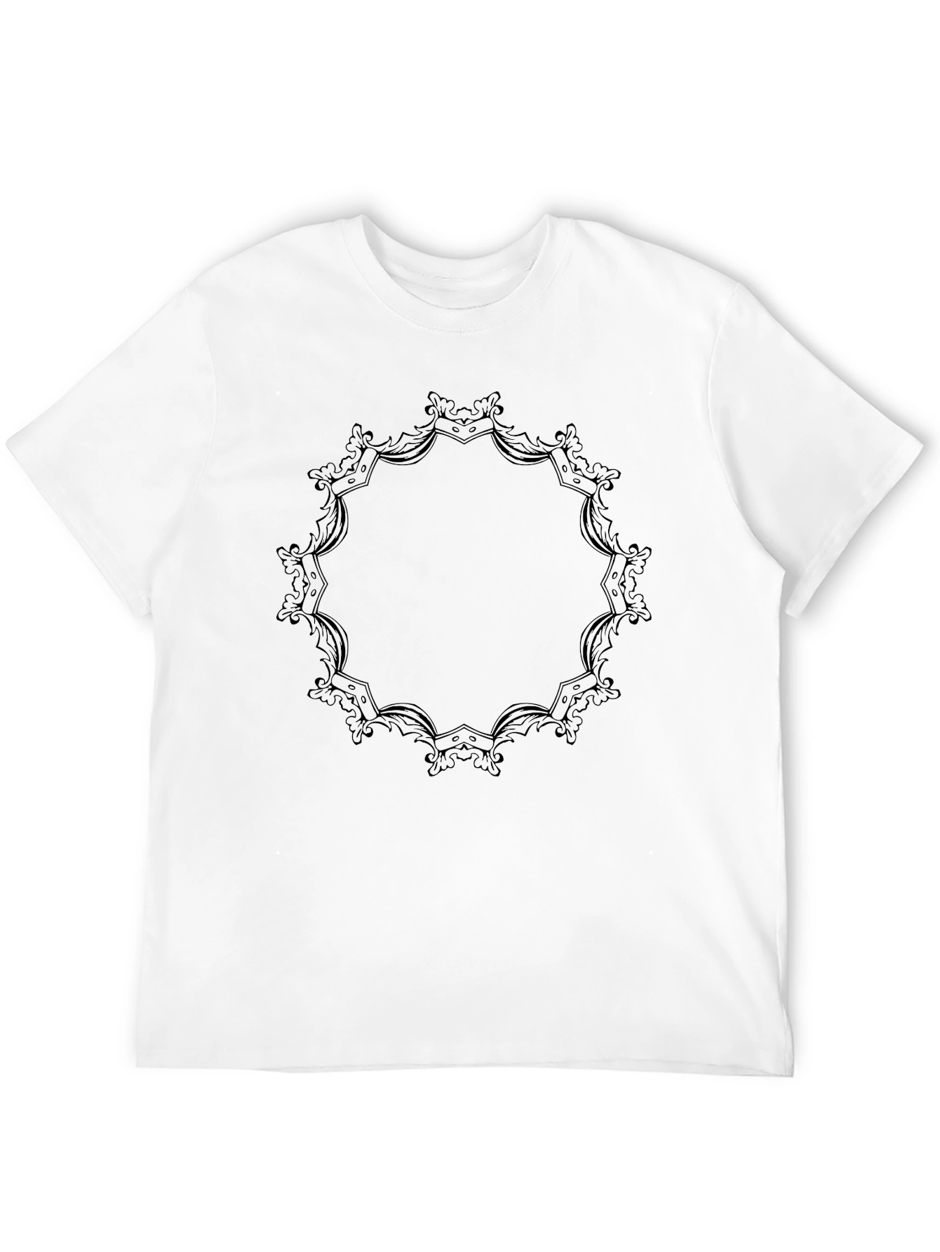 Elegant Mandala Graphic Black T-Shirt