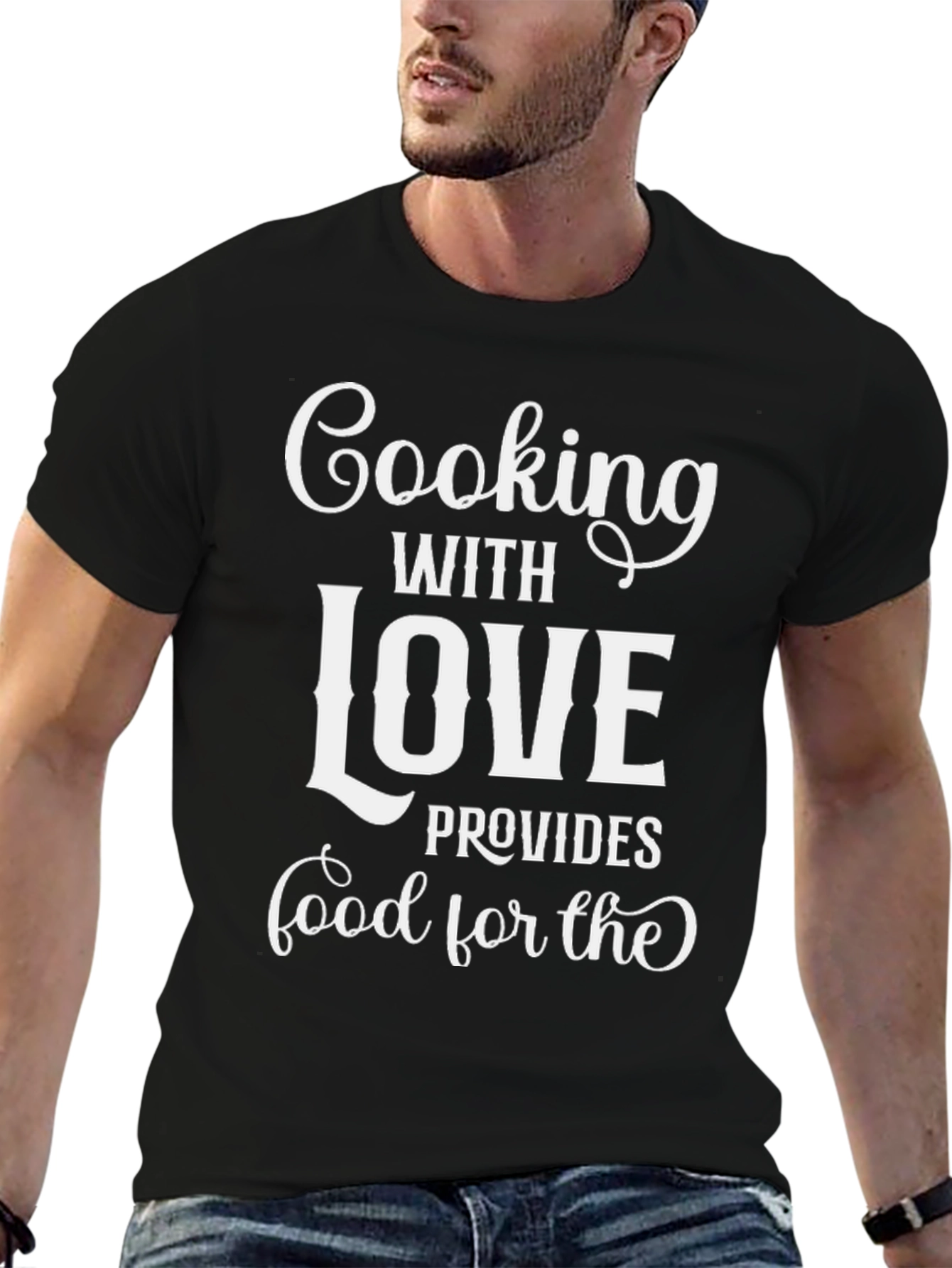 Cooking with Love Black T-Shirt
