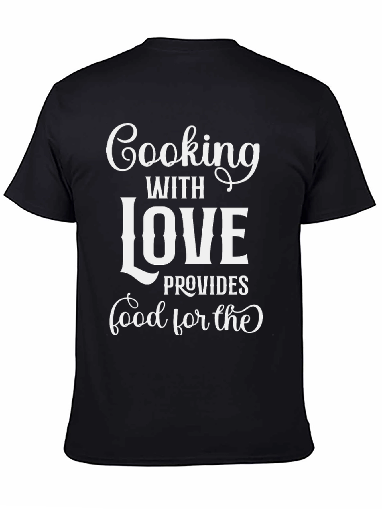 Cooking with Love Black T-Shirt