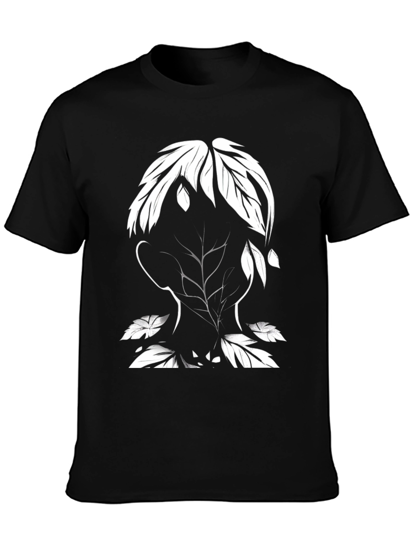 Nature Silhouette Graphic Tee - Black
