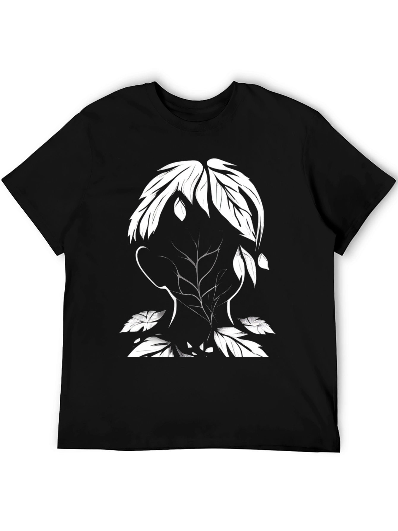 Nature Silhouette Graphic Tee - Black