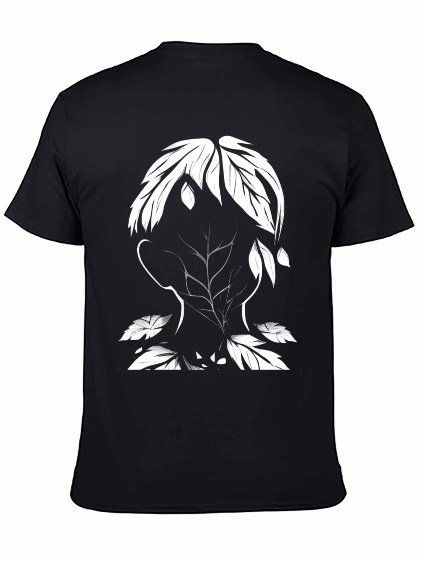 Nature Silhouette Graphic Tee - Black