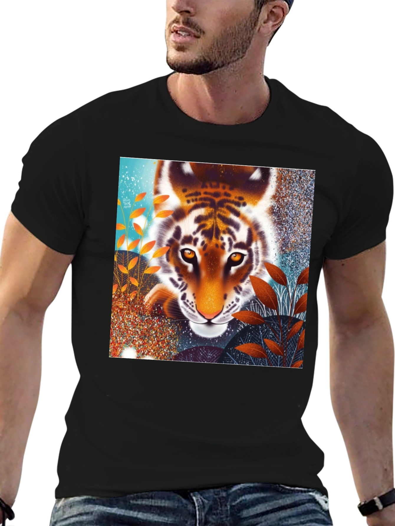 Tiger Graphic Black T-Shirt