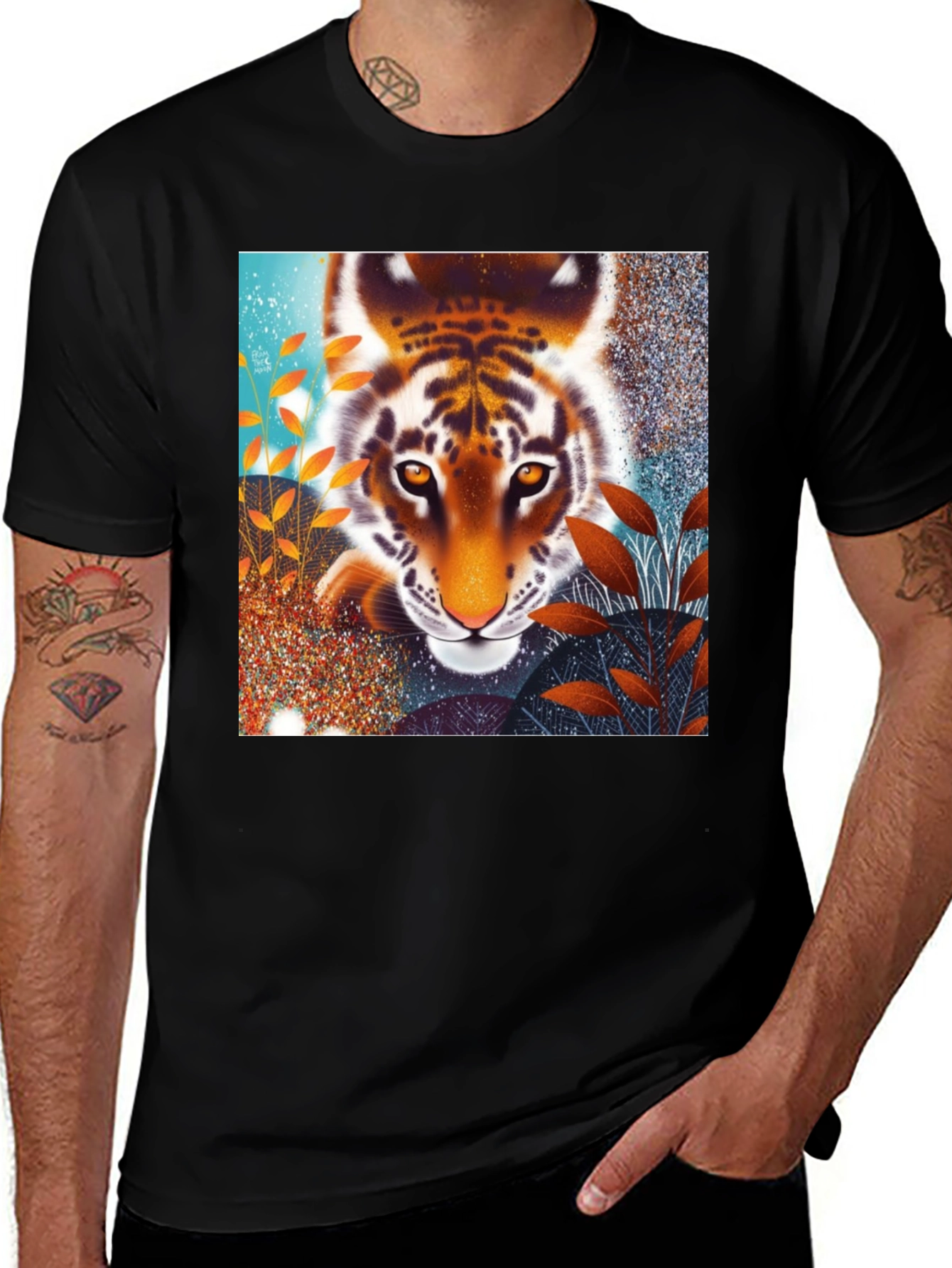 Tiger Graphic Black T-Shirt