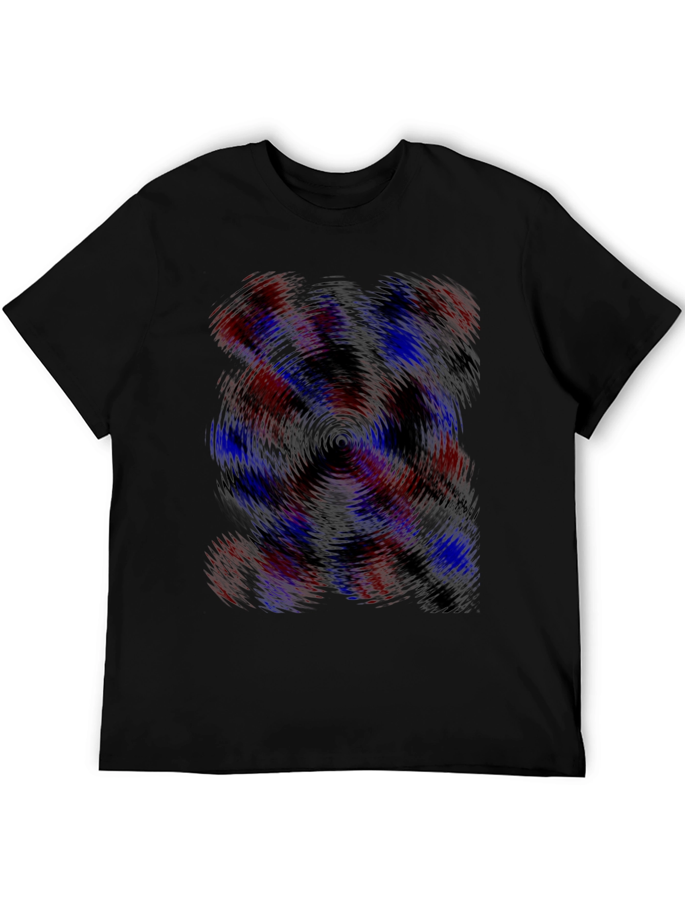 Swirl Pattern Black T-Shirt
