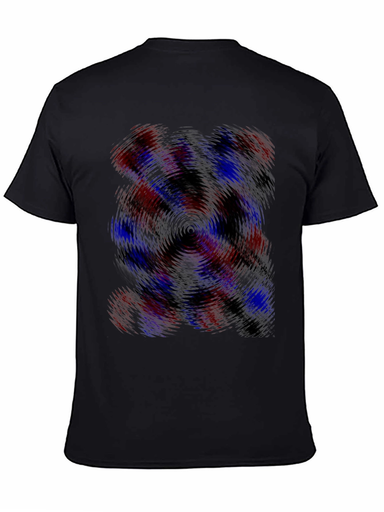 Swirl Pattern Black T-Shirt