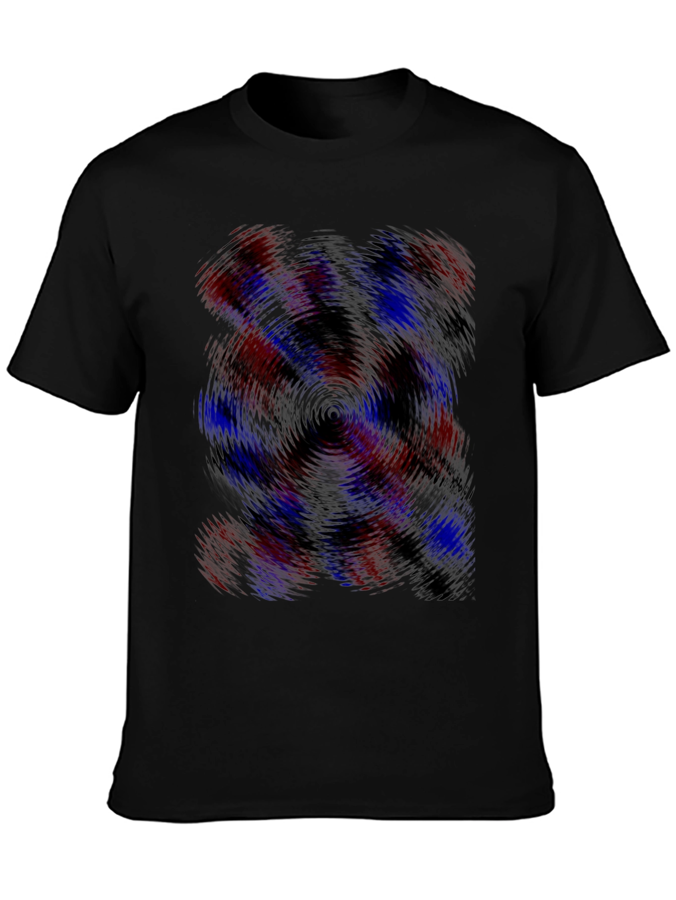 Swirl Pattern Black T-Shirt