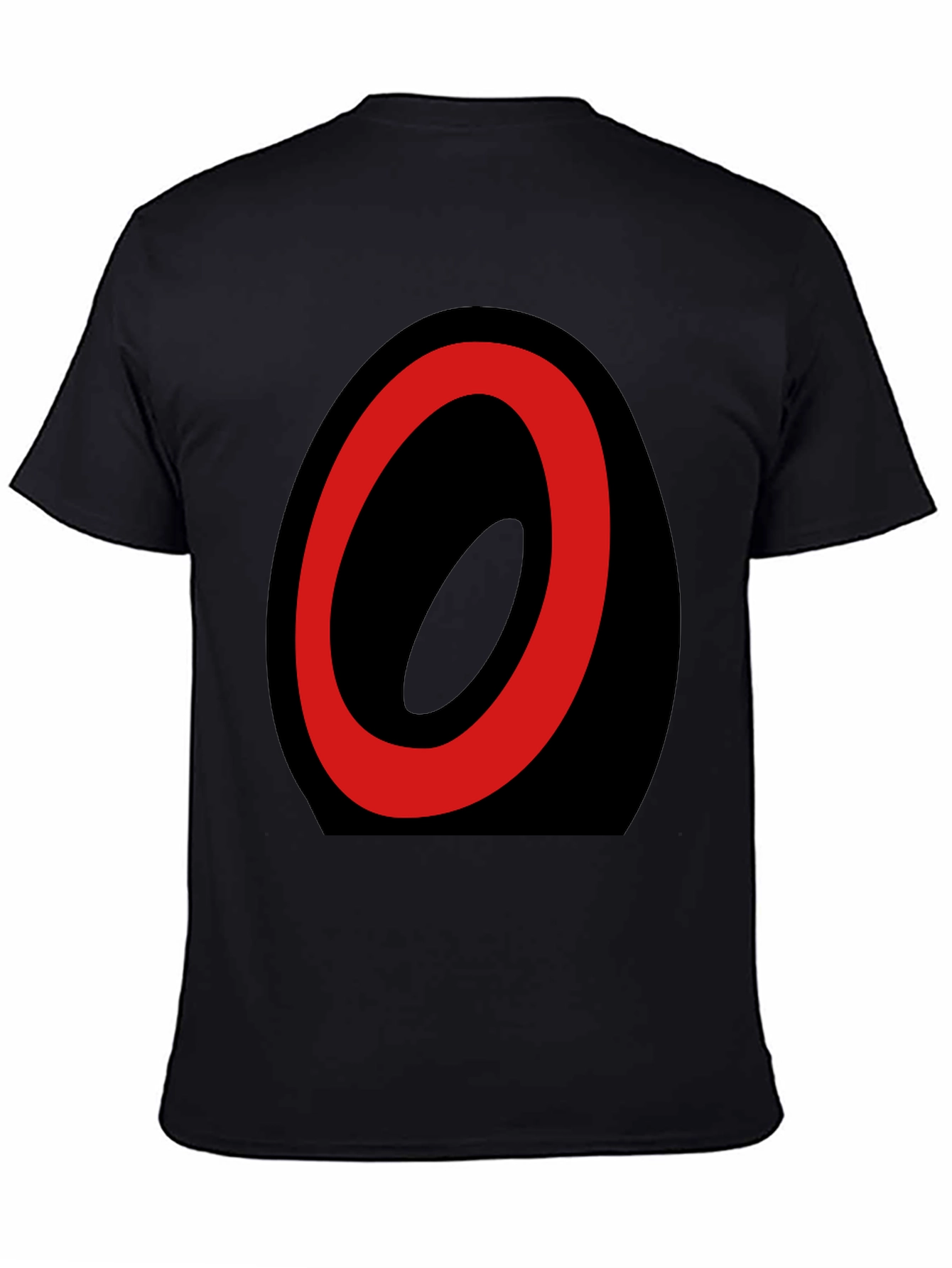 Abstract Oval Graphic T-Shirt - Black