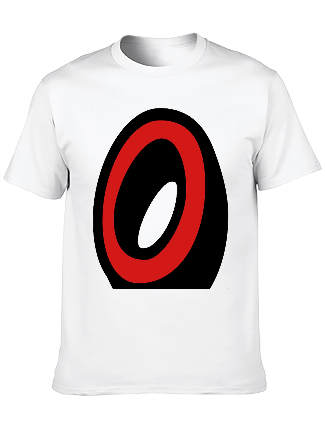 Abstract Oval Graphic T-Shirt - Black