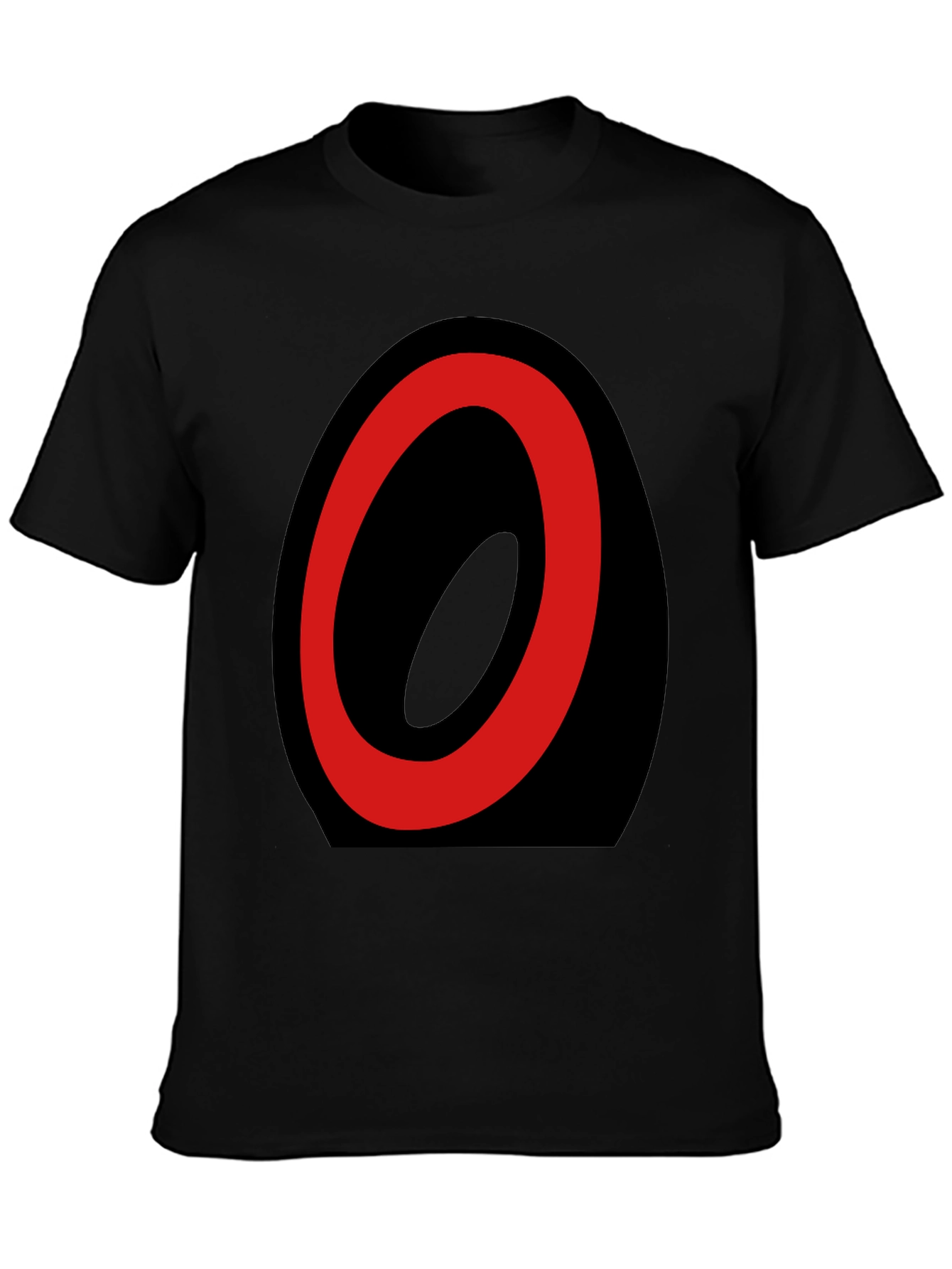 Abstract Oval Graphic T-Shirt - Black