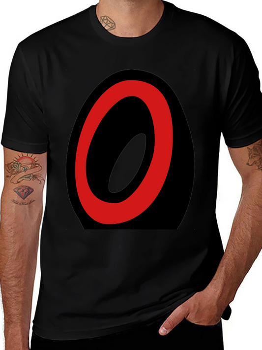 Abstract Oval Graphic T-Shirt - Black