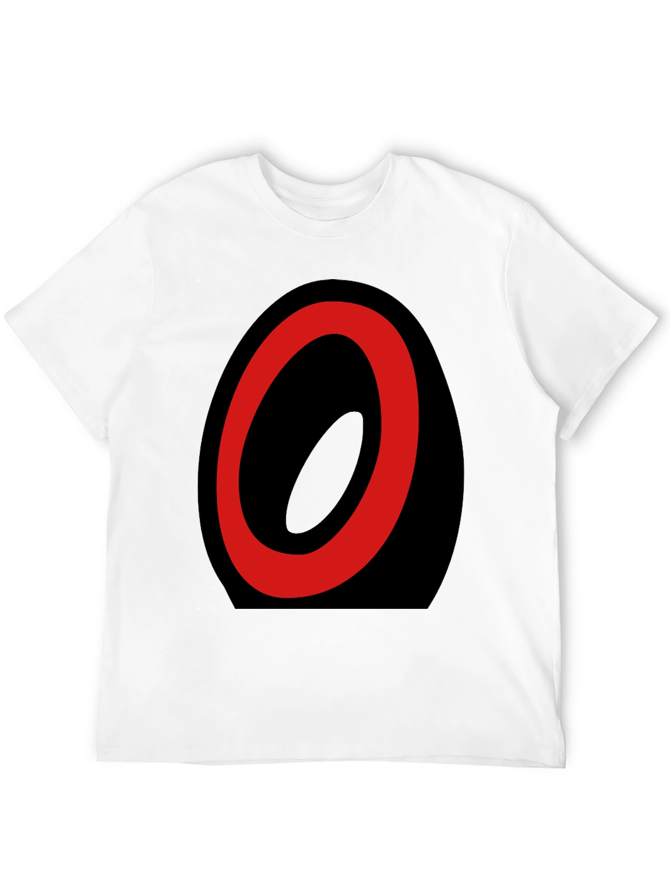 Abstract Oval Graphic T-Shirt - Black