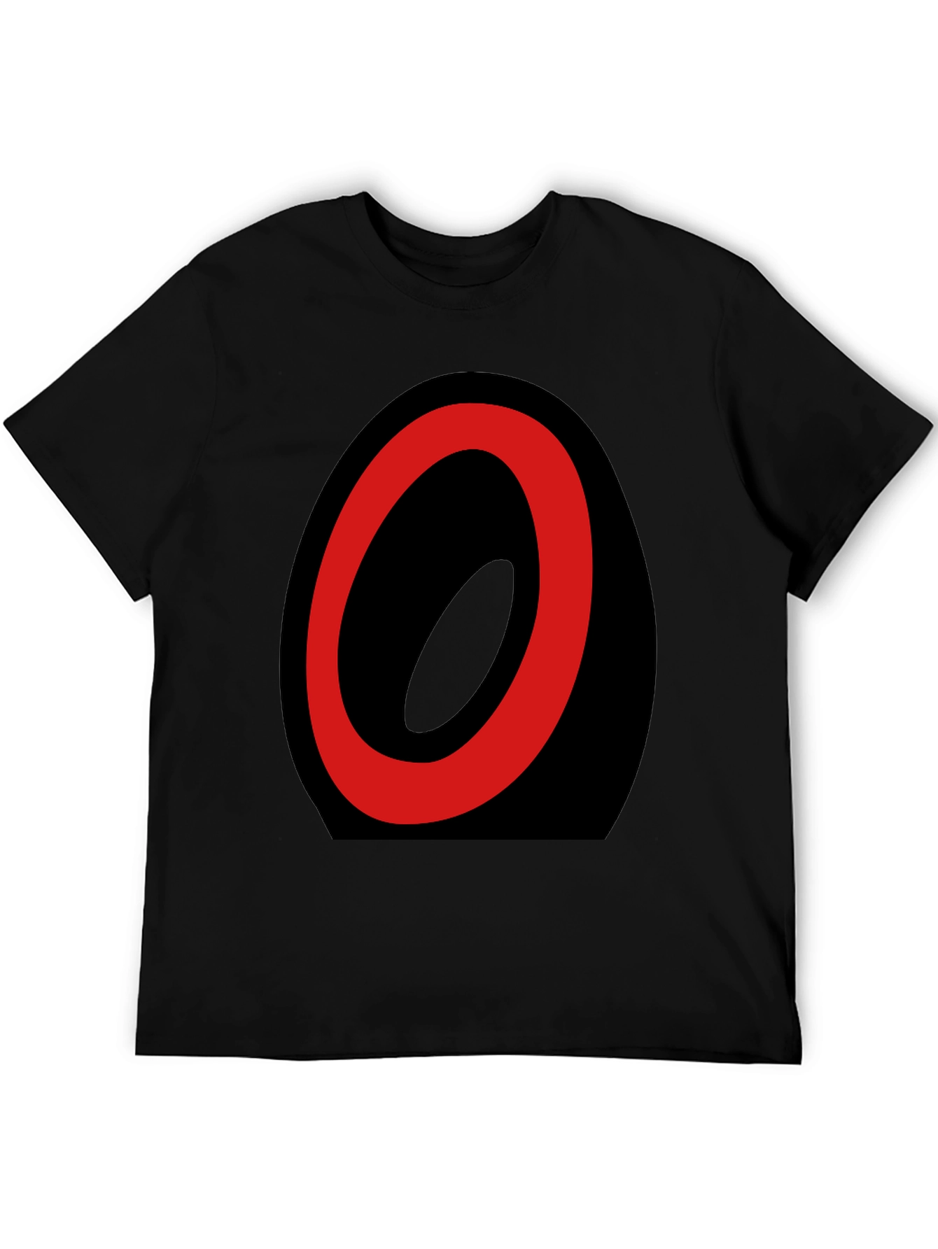Abstract Oval Graphic T-Shirt - Black
