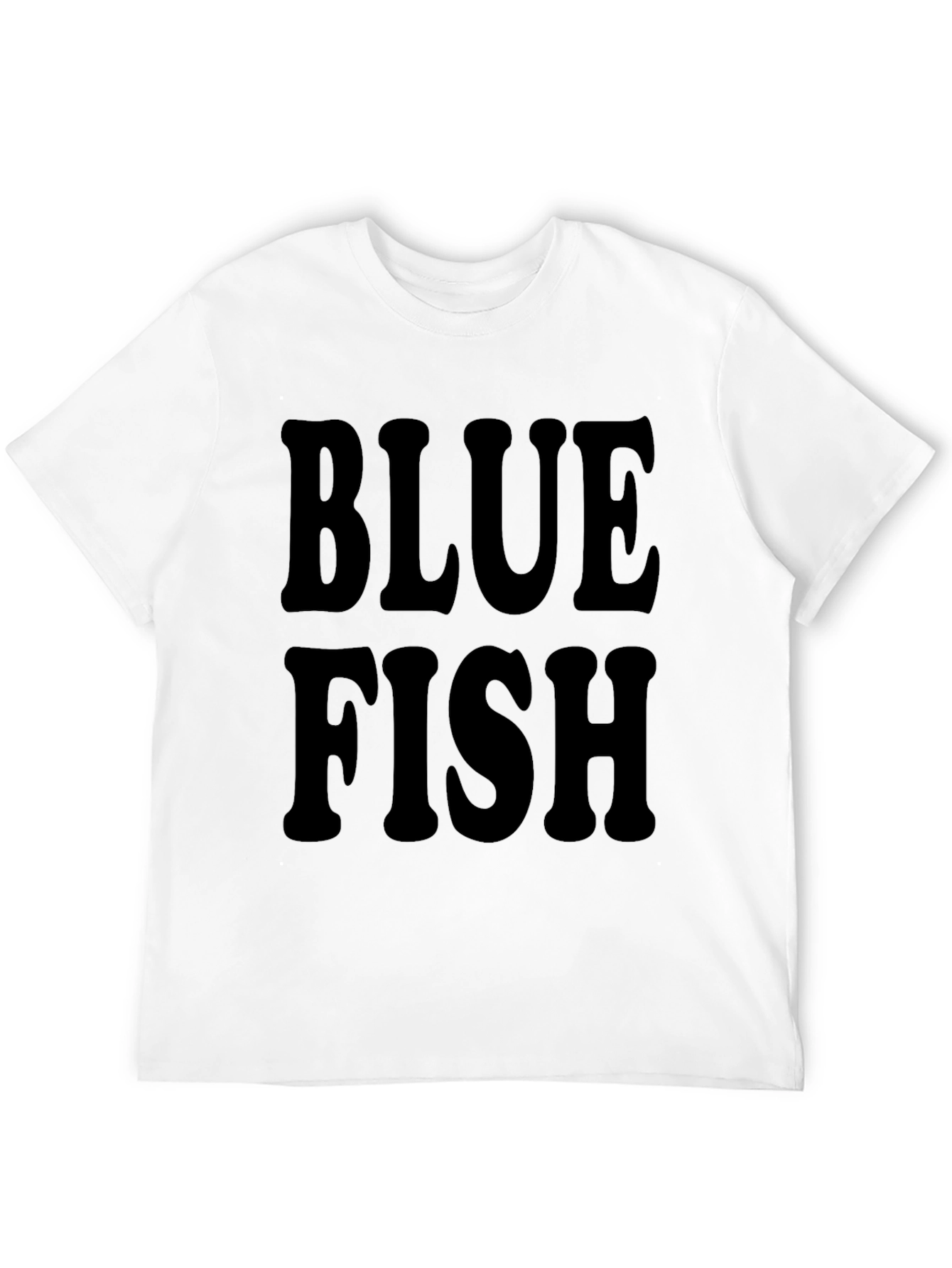 Blue Fish Graphic Black T-Shirt for Men