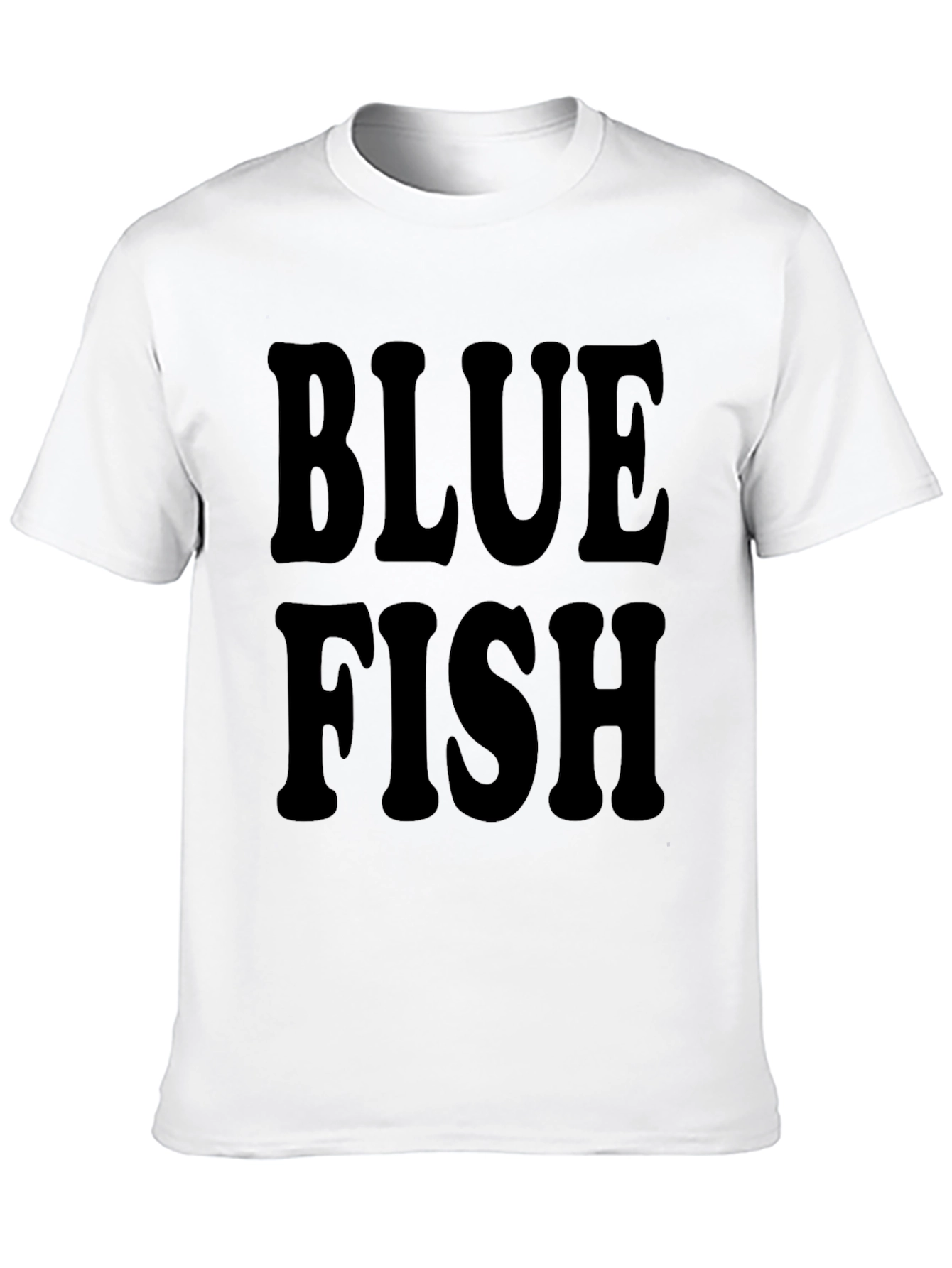 Blue Fish Graphic Black T-Shirt for Men