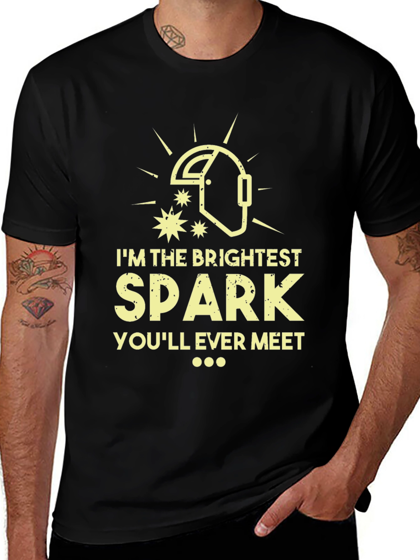 Brightest Spark Welder Humor T-Shirt