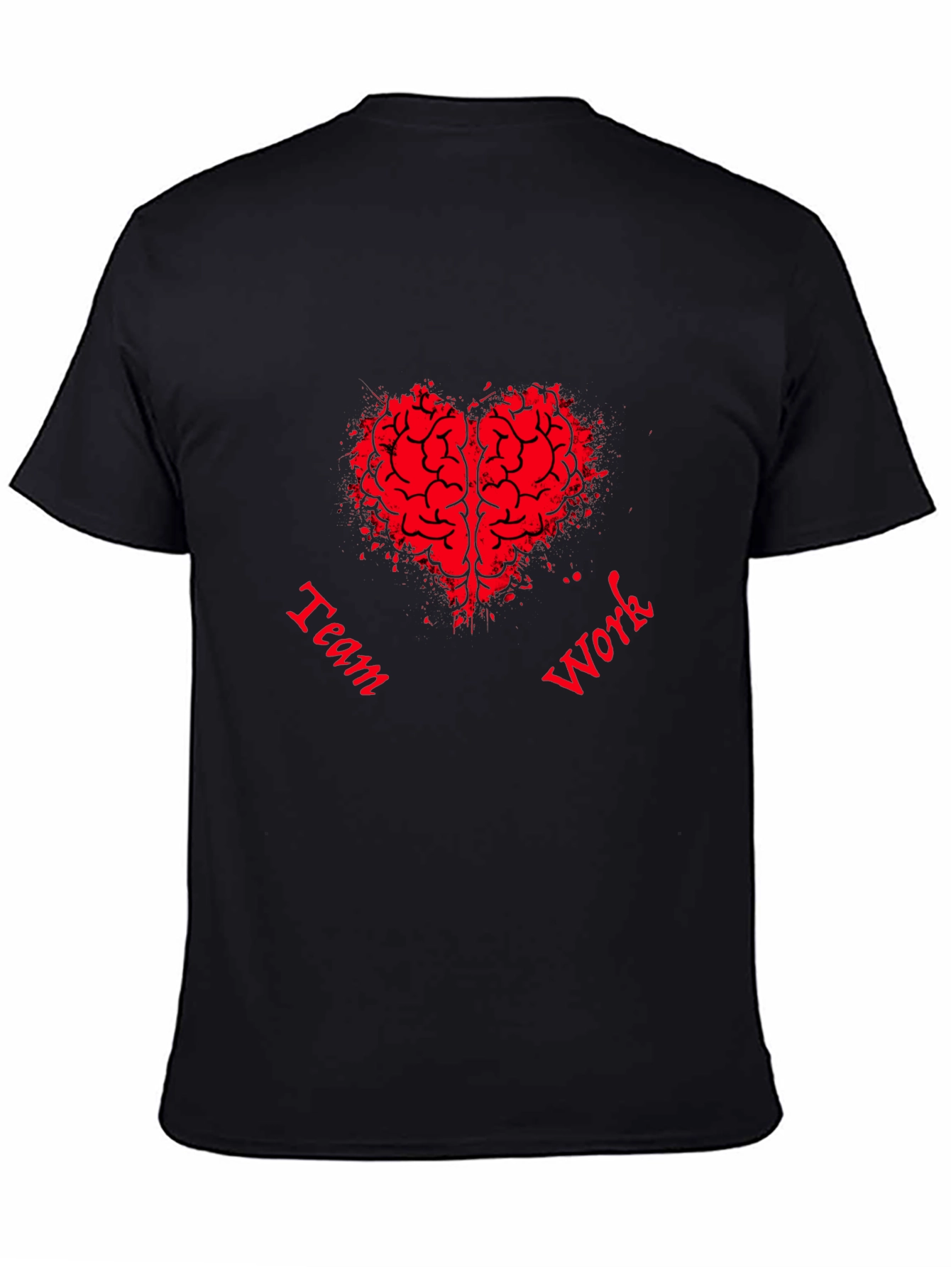 Teamwork Brain Heart Graphic T-Shirt
