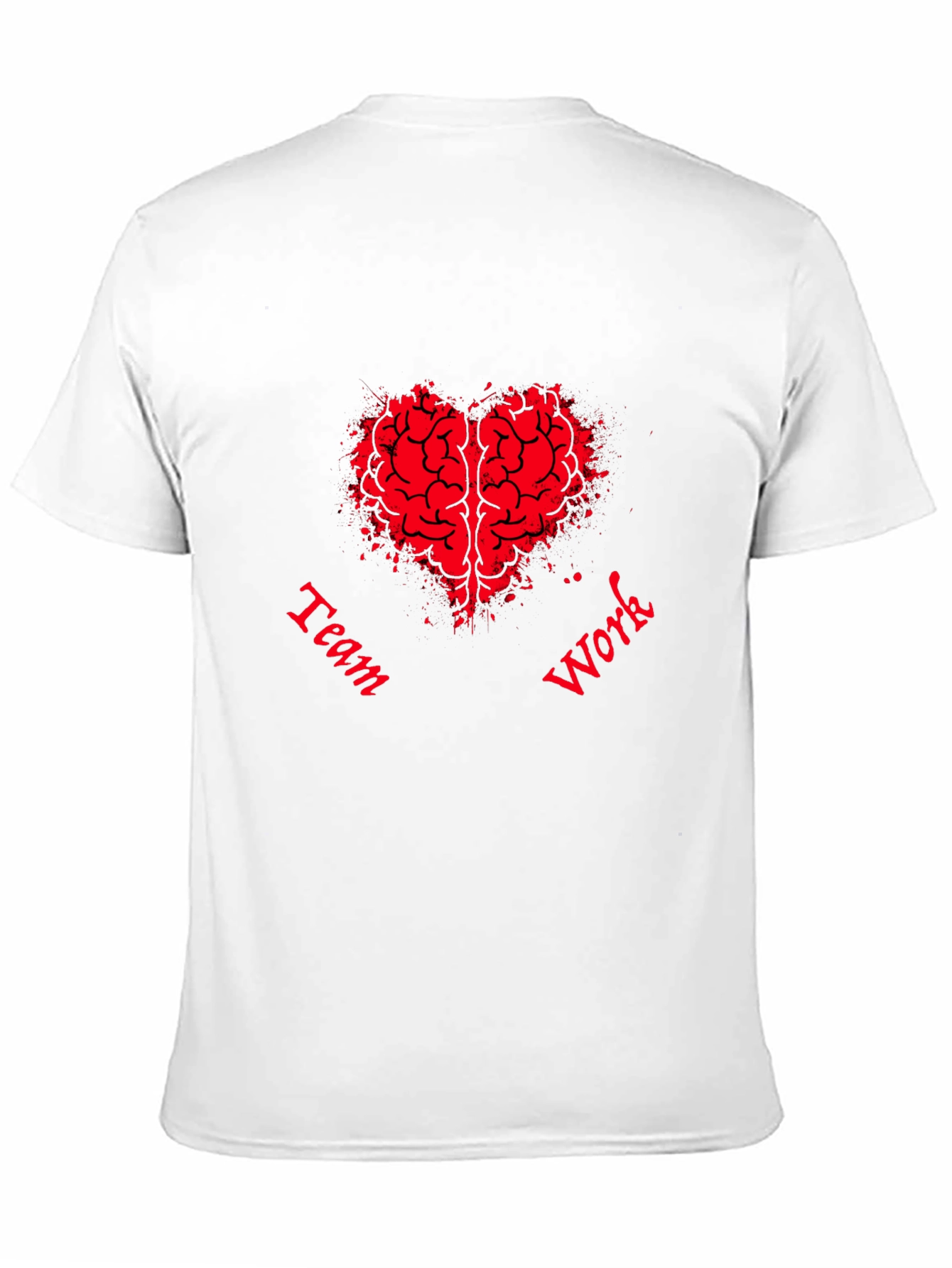 Teamwork Brain Heart Graphic T-Shirt