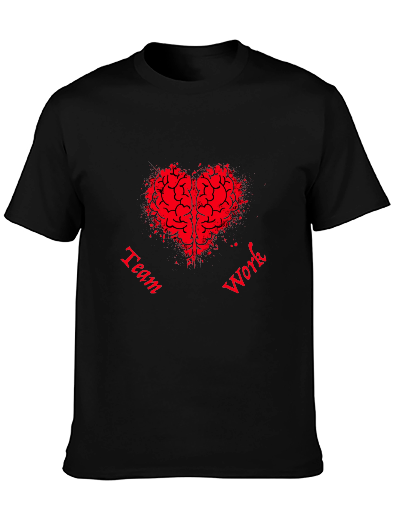 Teamwork Brain Heart Graphic T-Shirt