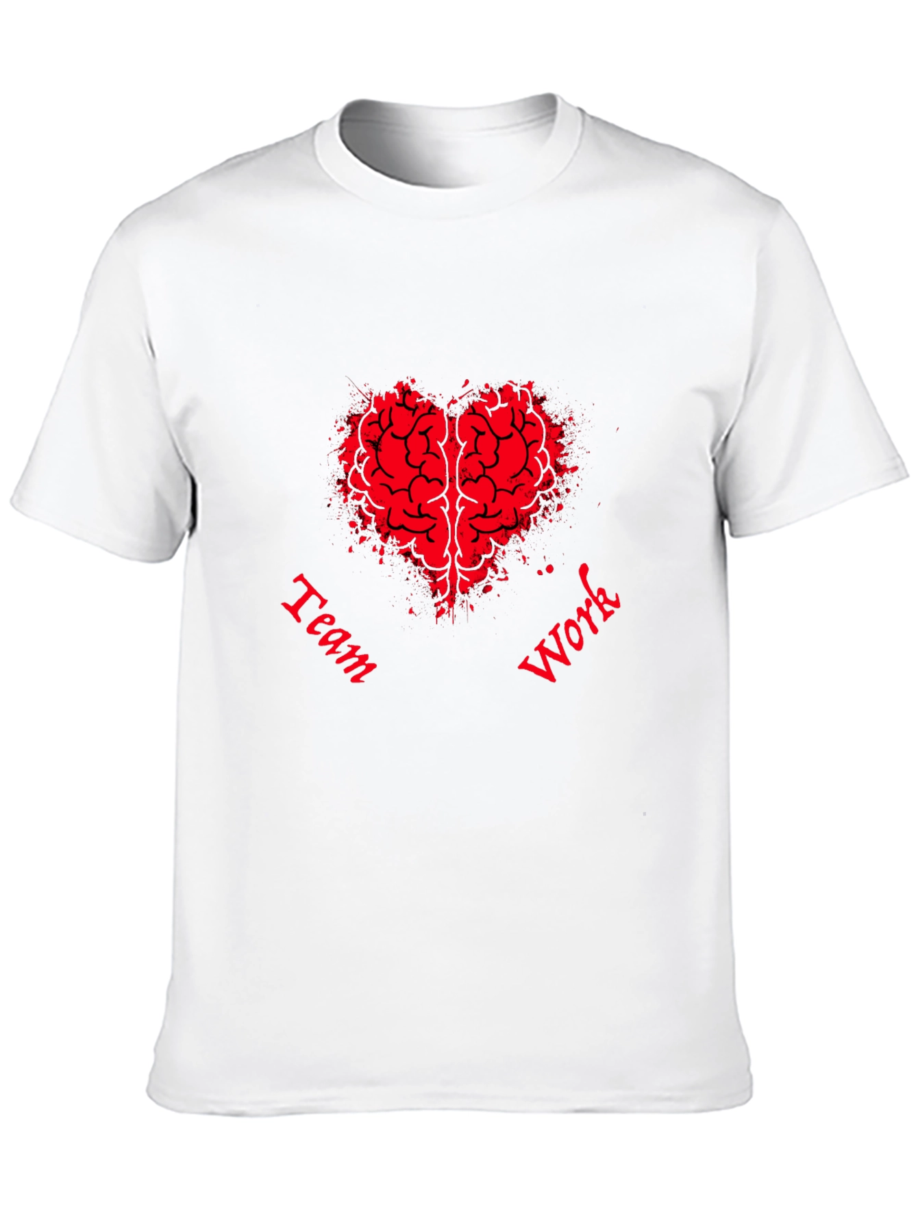 Teamwork Brain Heart Graphic T-Shirt