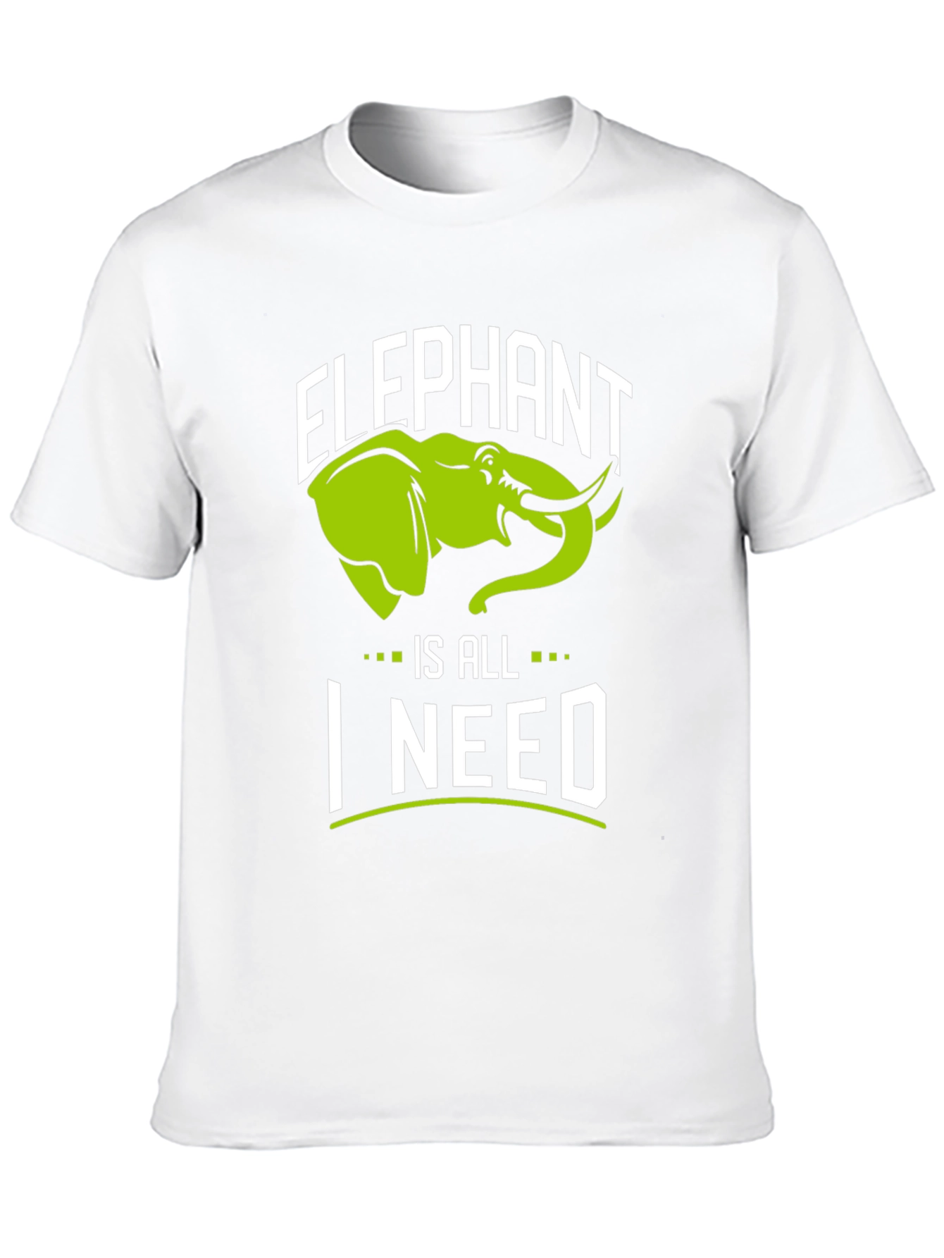 Elephant Is All I Need Black Graphic T-Shirt