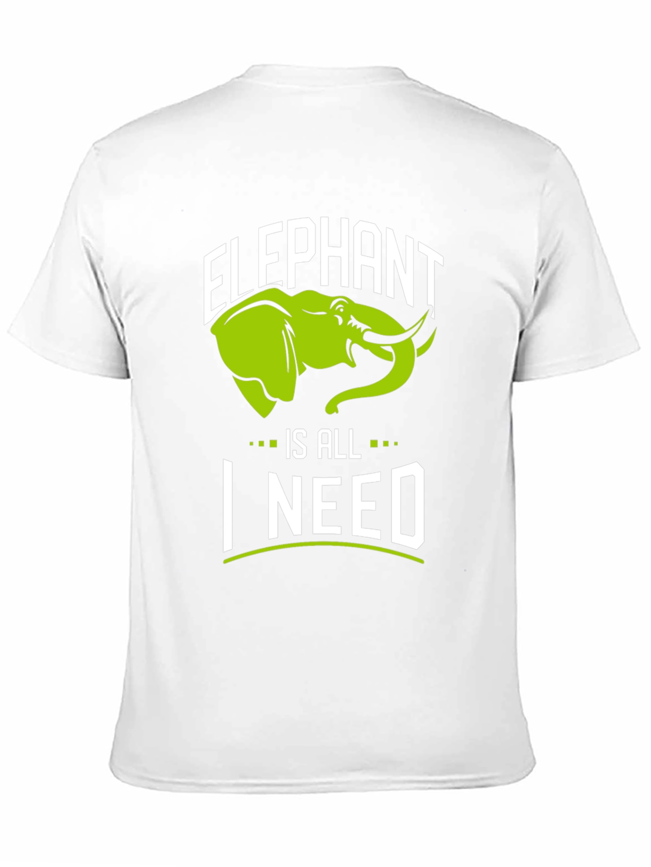 Elephant Is All I Need Black Graphic T-Shirt