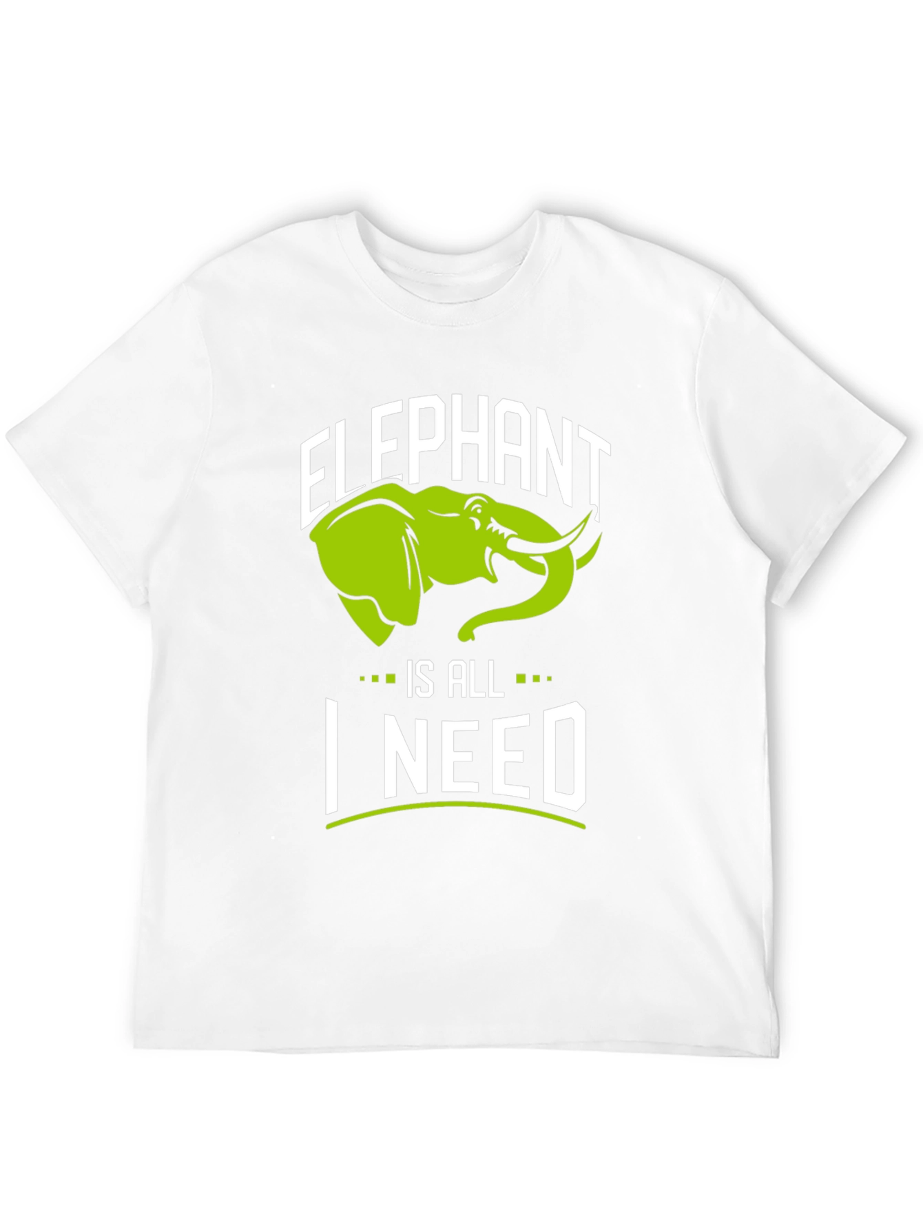 Elephant Is All I Need Black Graphic T-Shirt