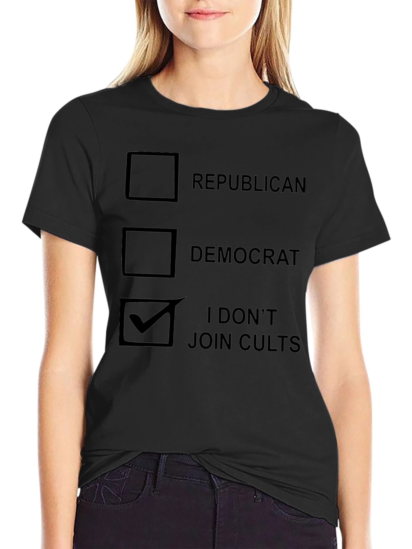Political Humor T-Shirt - I Dont Join Cults
