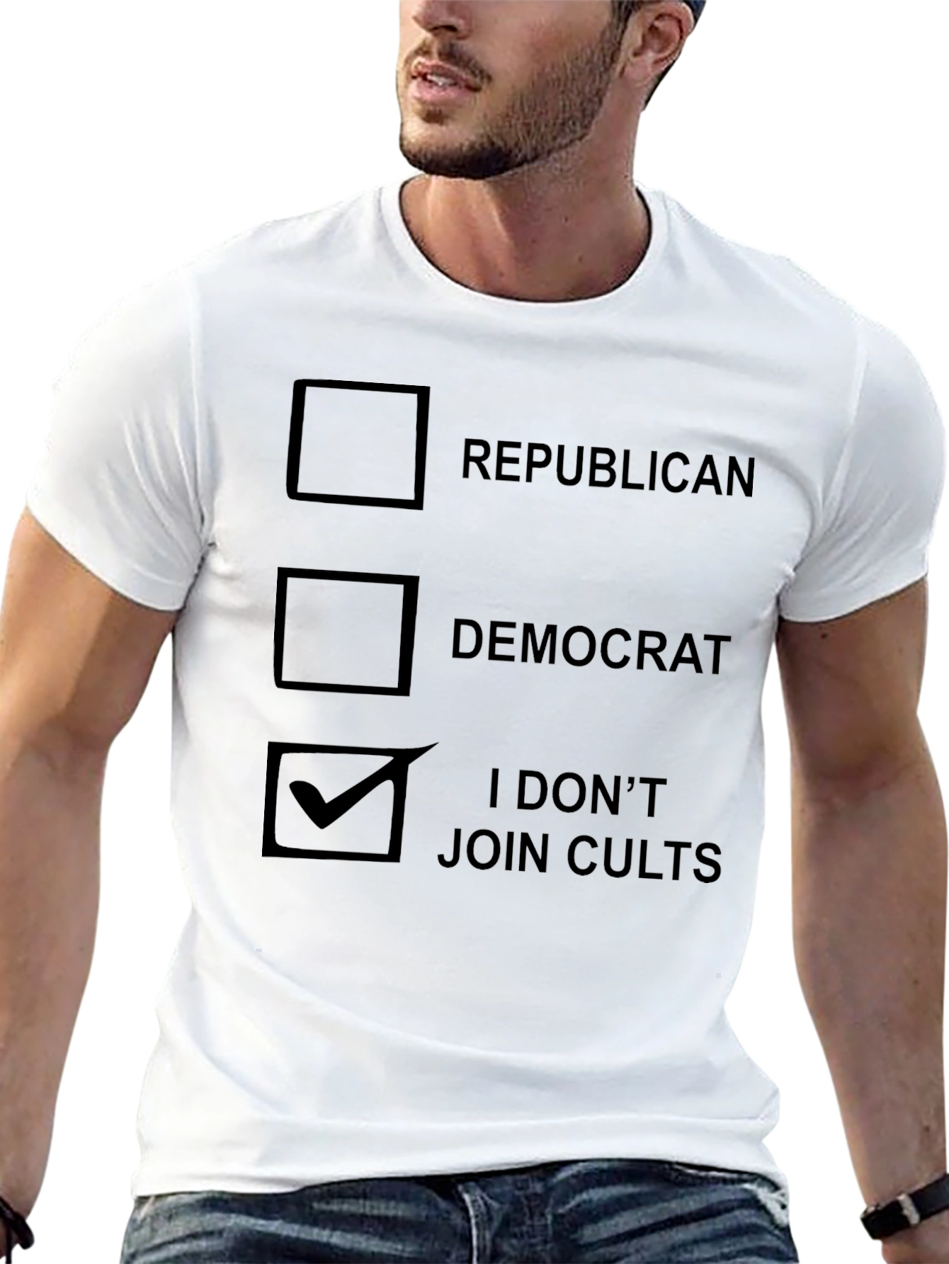 Political Humor T-Shirt - I Dont Join Cults