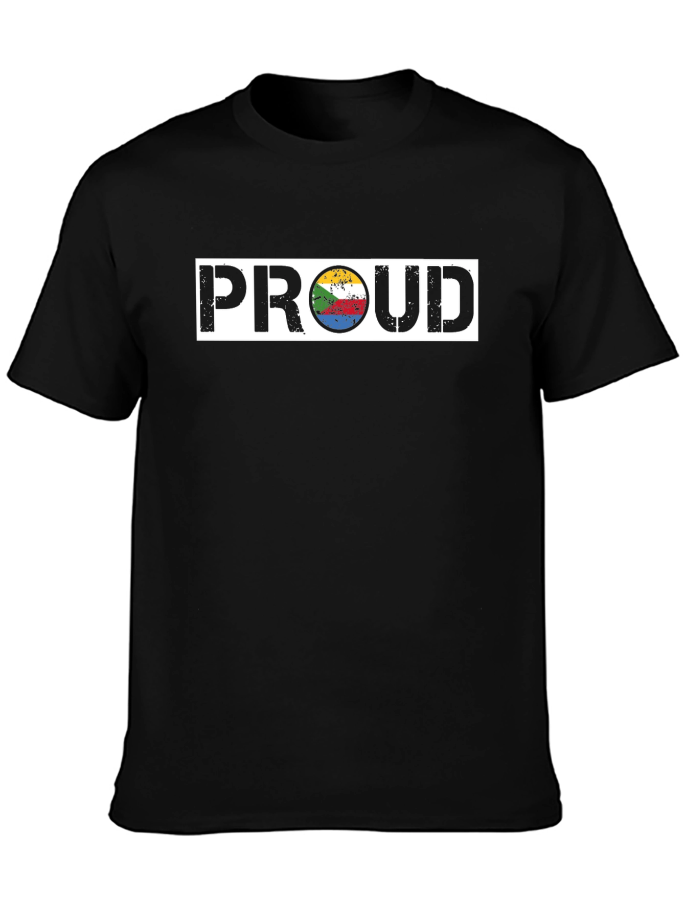 Proud Comoros Flag T-Shirt Black