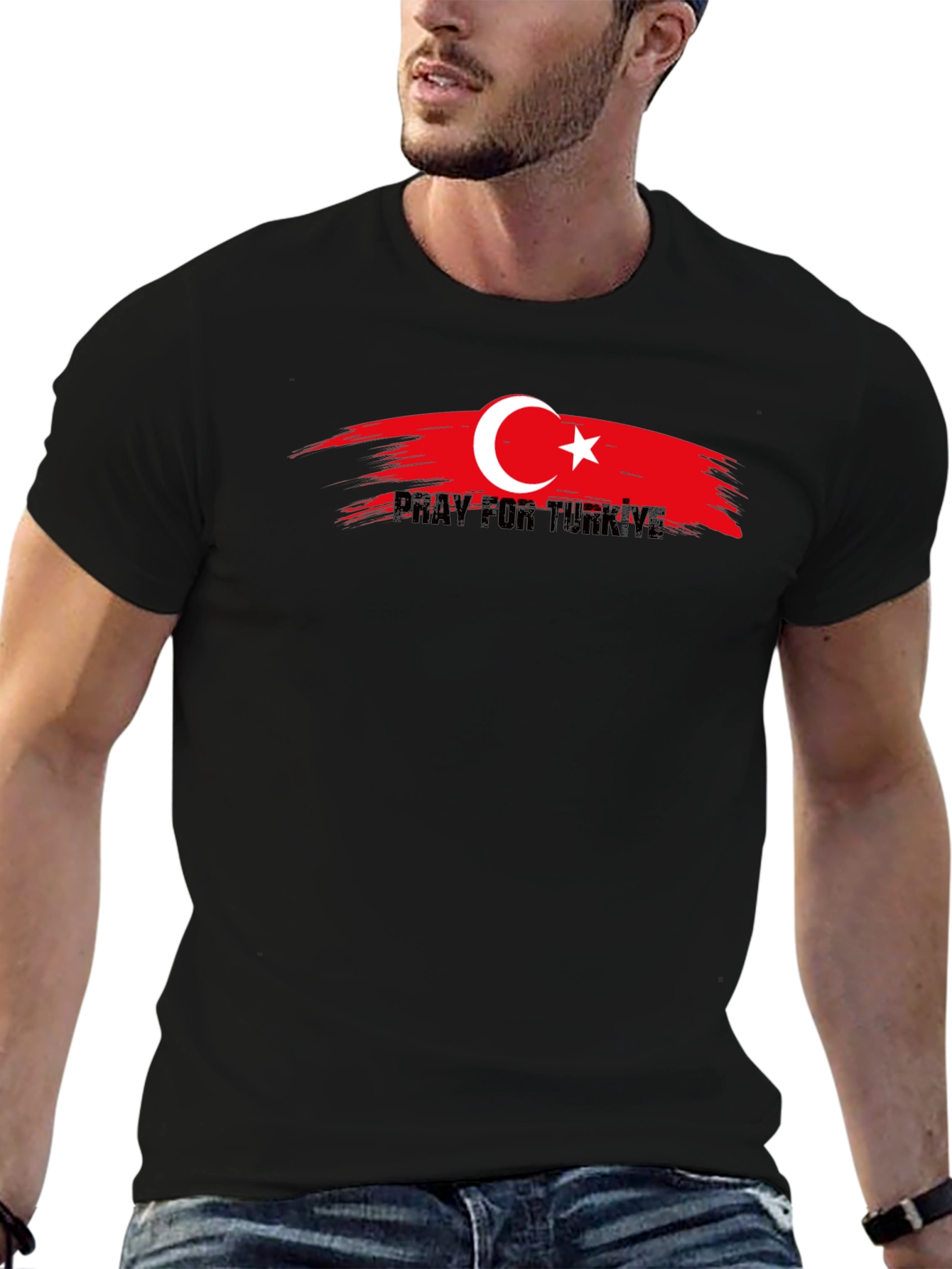 Pray for Turkiye Black T-Shirt