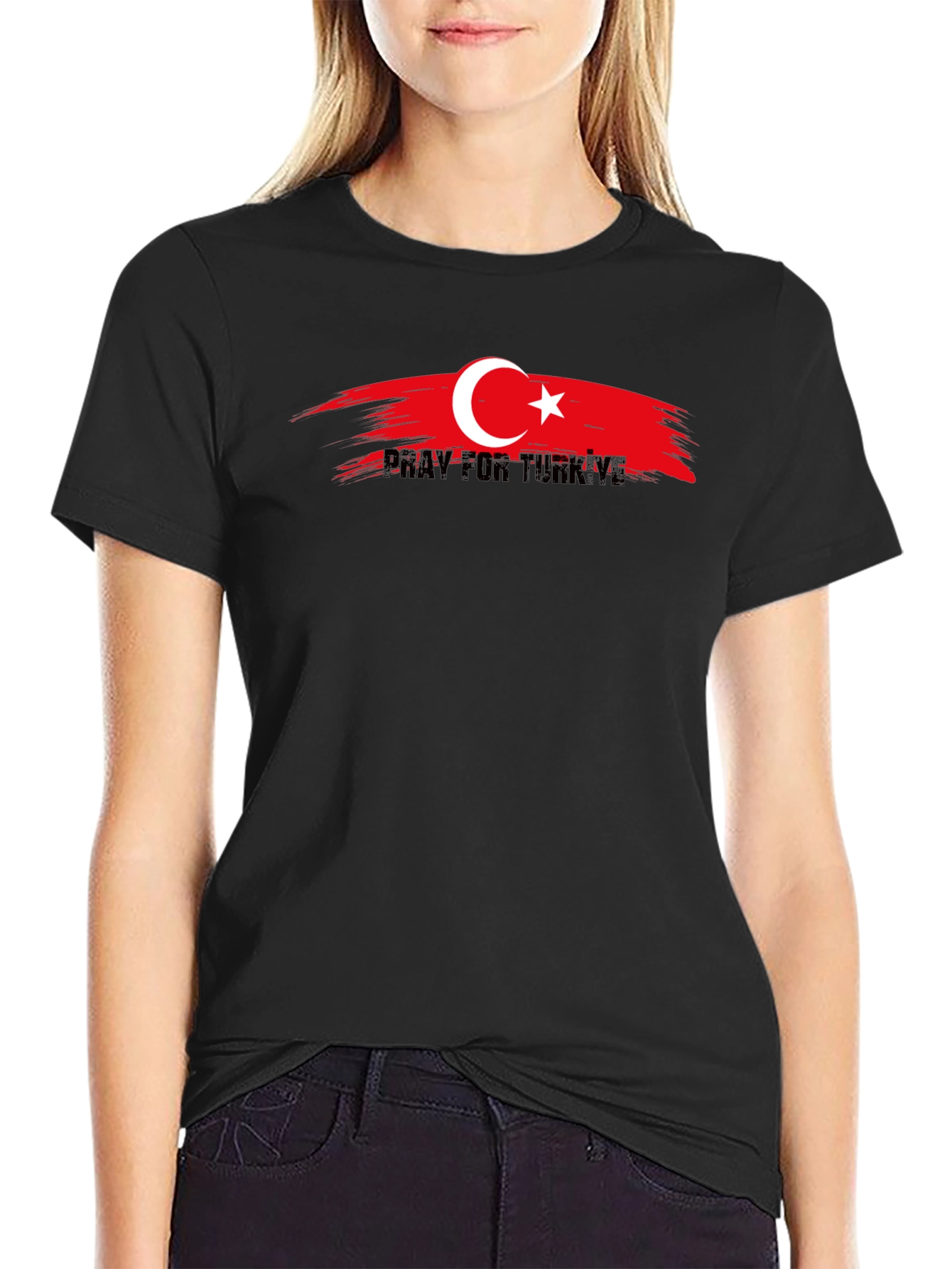 Pray for Turkiye Black T-Shirt