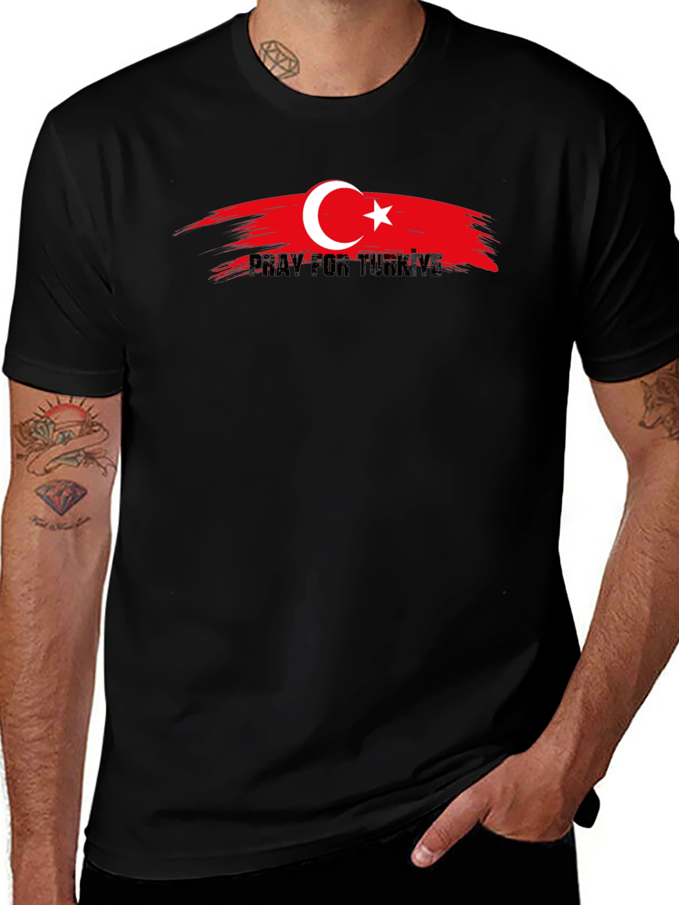 Pray for Turkiye Black T-Shirt