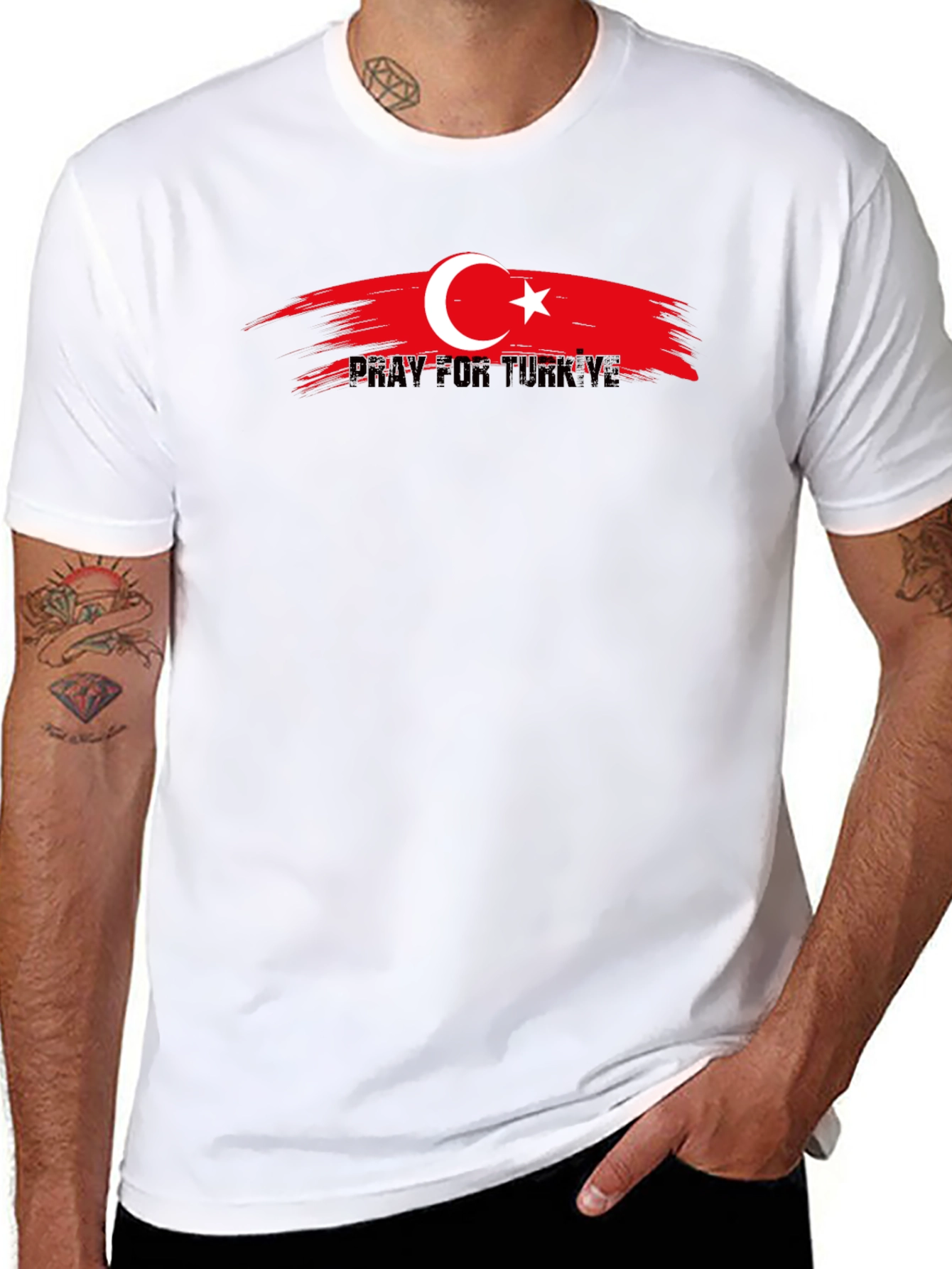 Pray for Turkiye Black T-Shirt