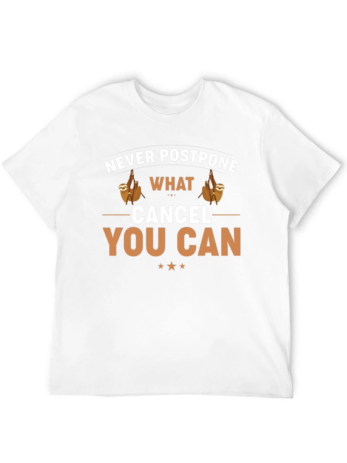 Never Postpone Sloth Graphic Tee