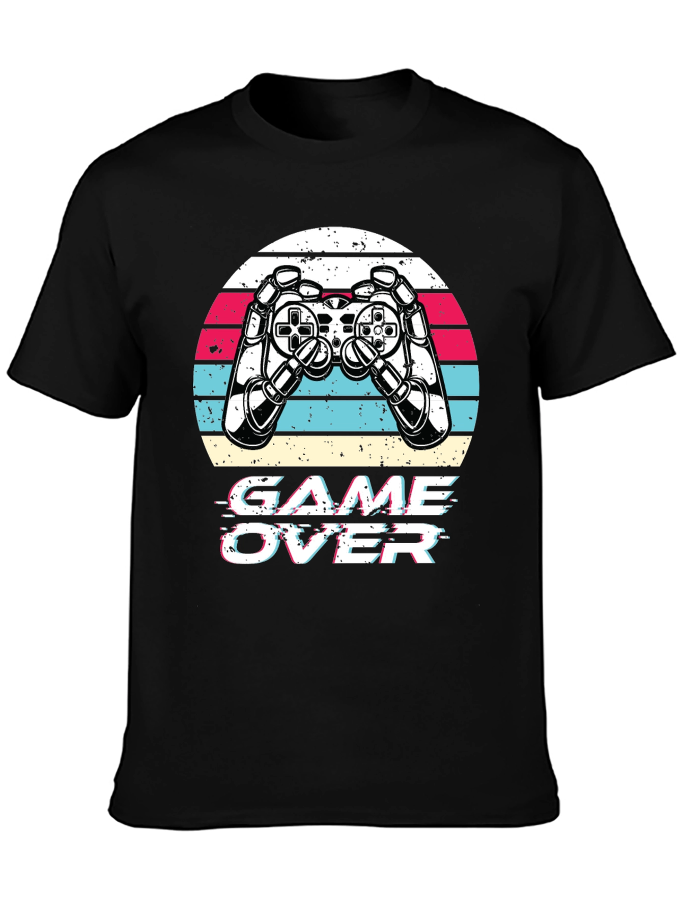 Game Over Retro Gaming T-Shirt - Black