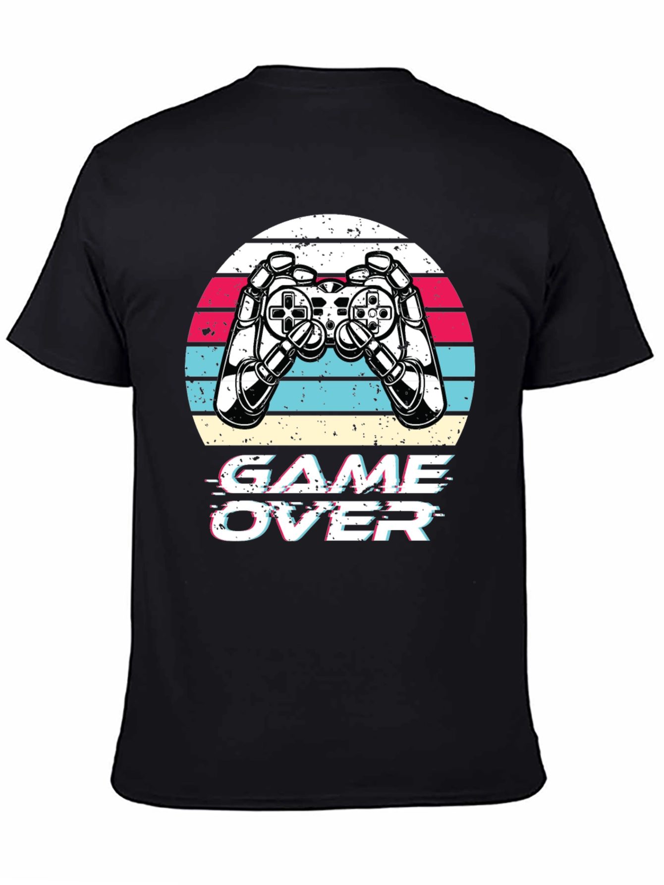 Game Over Retro Gaming T-Shirt - Black