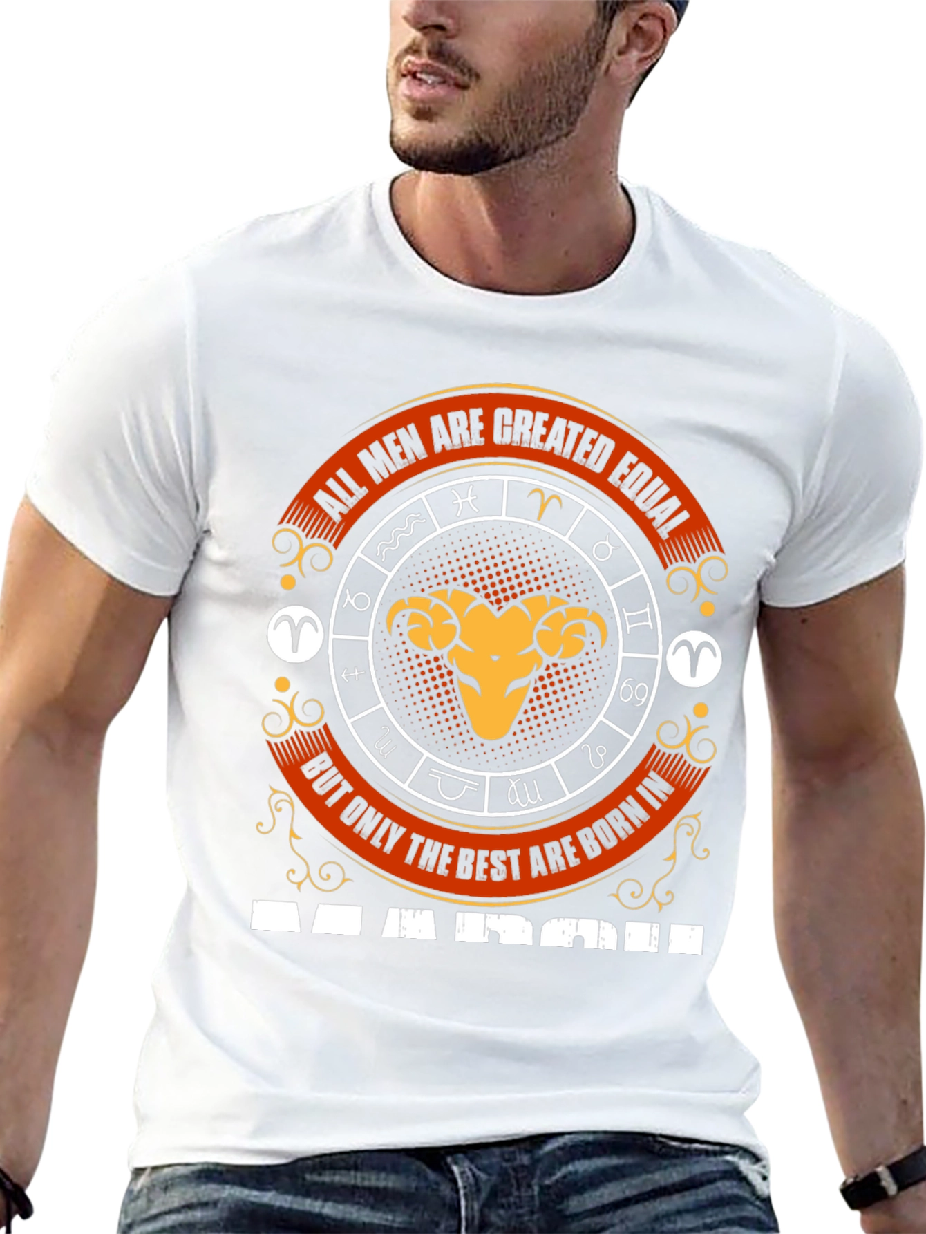 Aries March Zodiac Mens T-Shirt