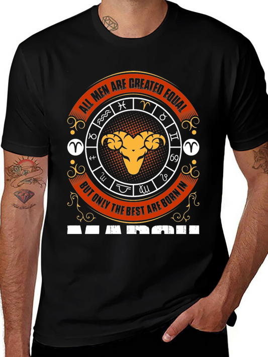 Aries March Zodiac Mens T-Shirt