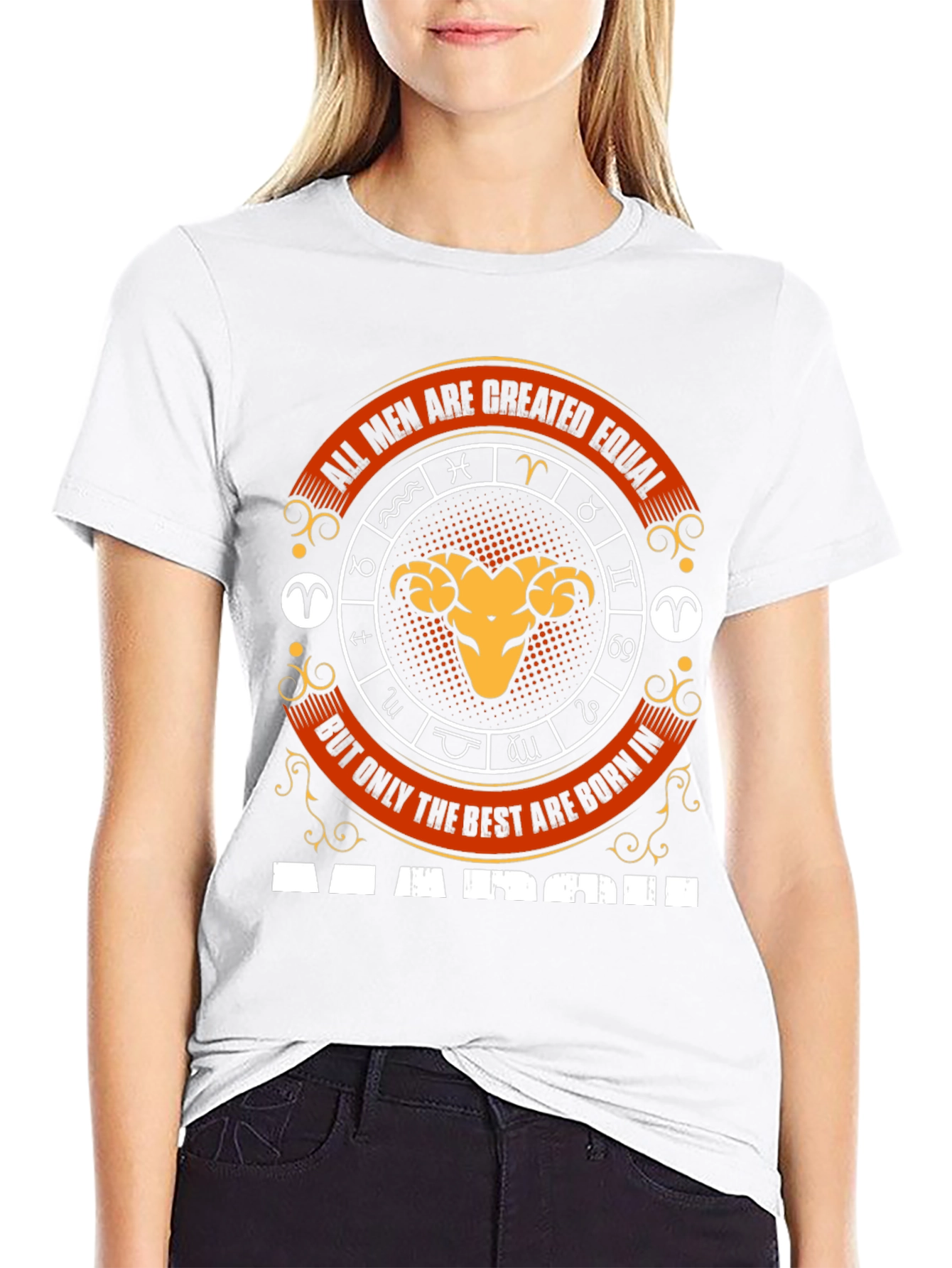 Aries March Zodiac Mens T-Shirt