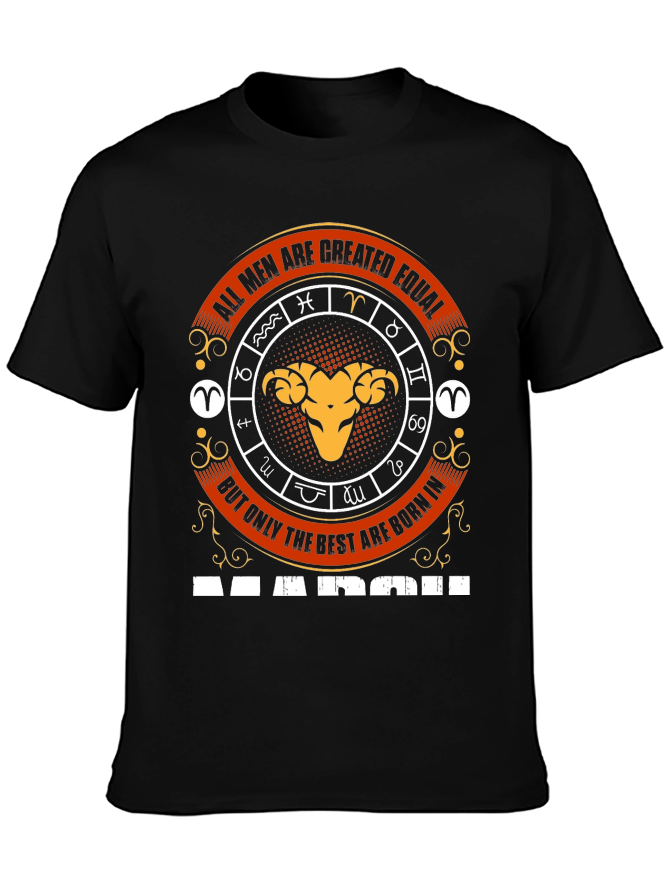 Aries March Zodiac Mens T-Shirt